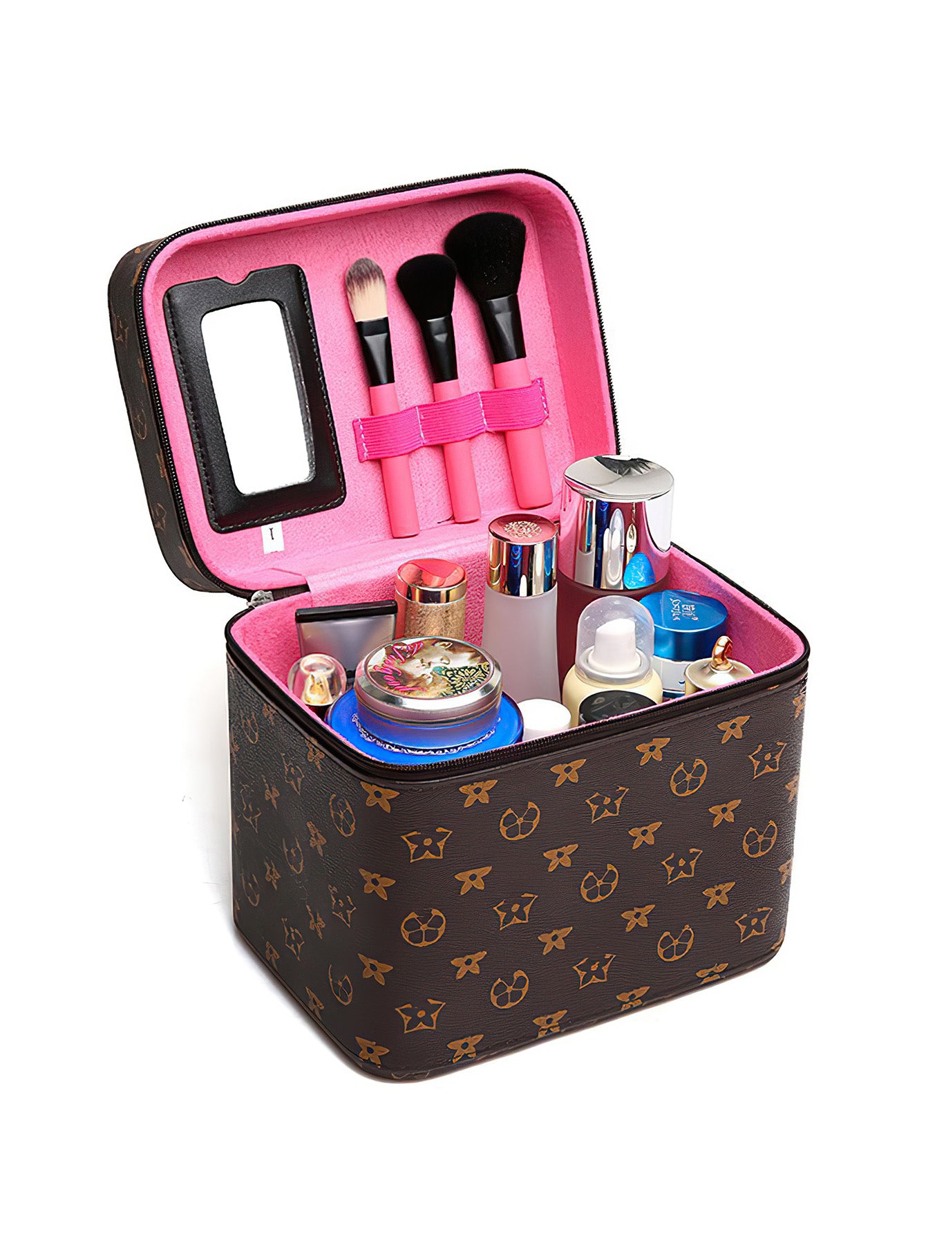 Stylish & Spacious Cosmetic Organizer with Mirror - 3 Colours