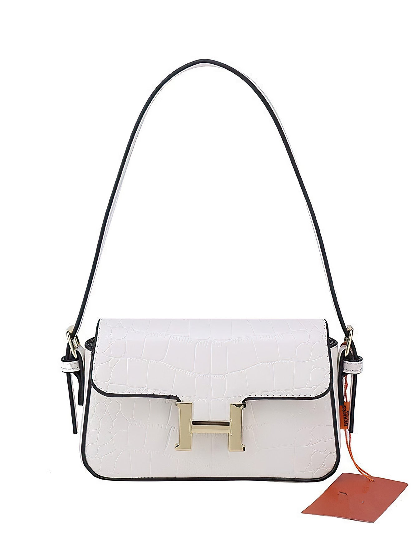 Elegant Ladies' Small Shoulder Bag – H Buckle Fashion Stone Texture Handbag - 9 Colors