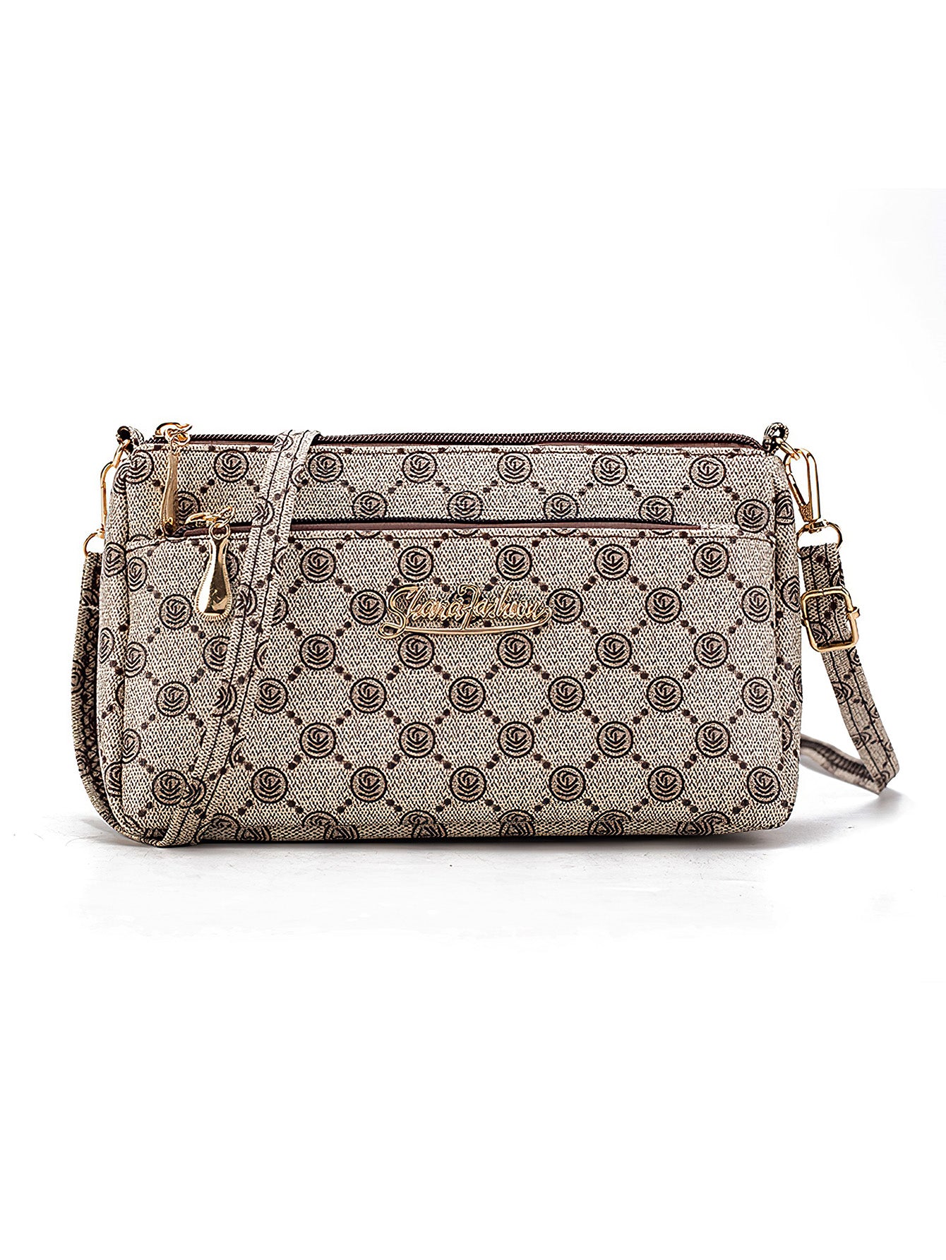 Vintage Monogram Crossbody Bag: Retro Shoulder Bag for Women - 6 Colours