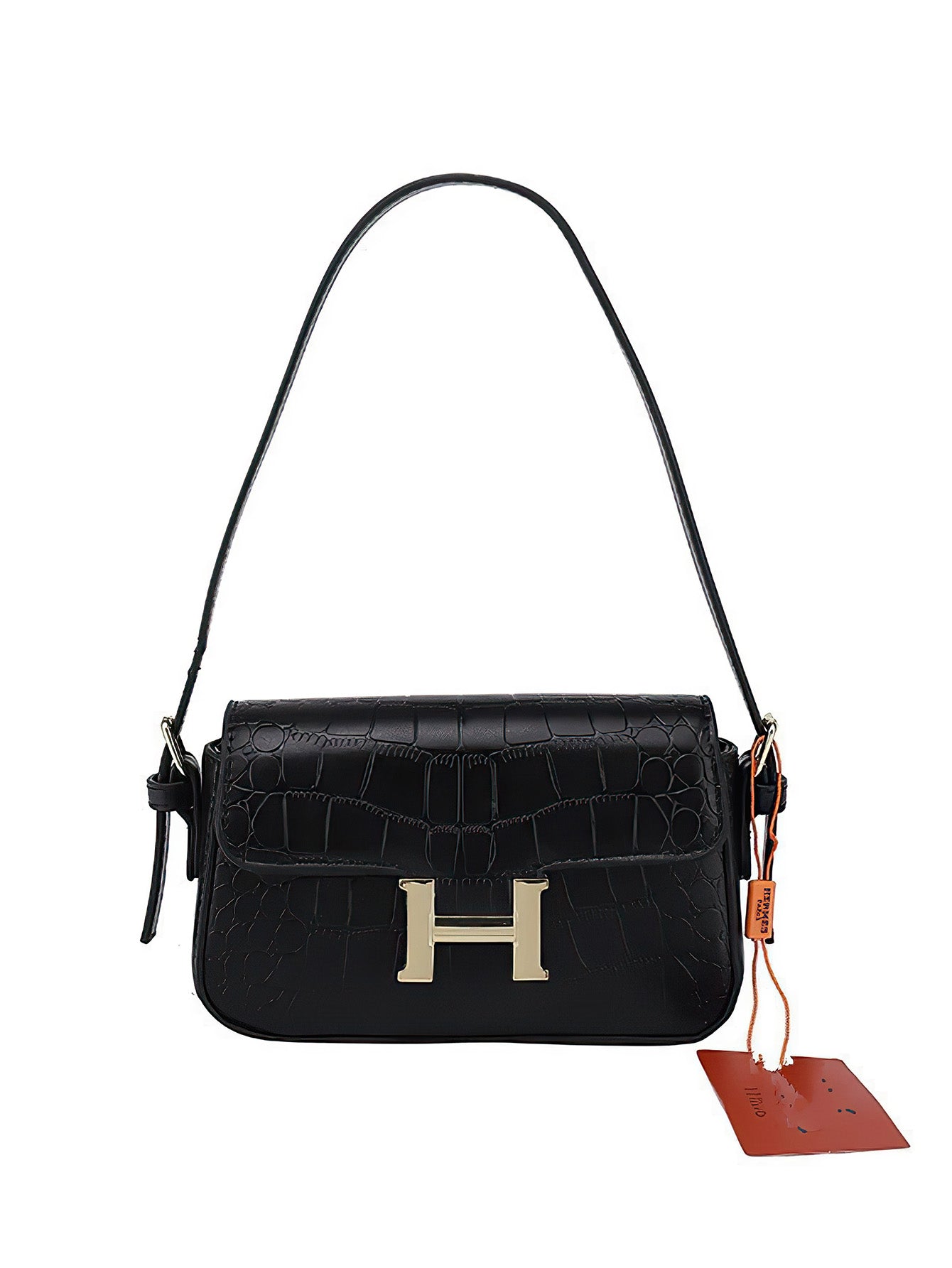 Elegant Ladies' Small Shoulder Bag – H Buckle Fashion Stone Texture Handbag - 9 Colors