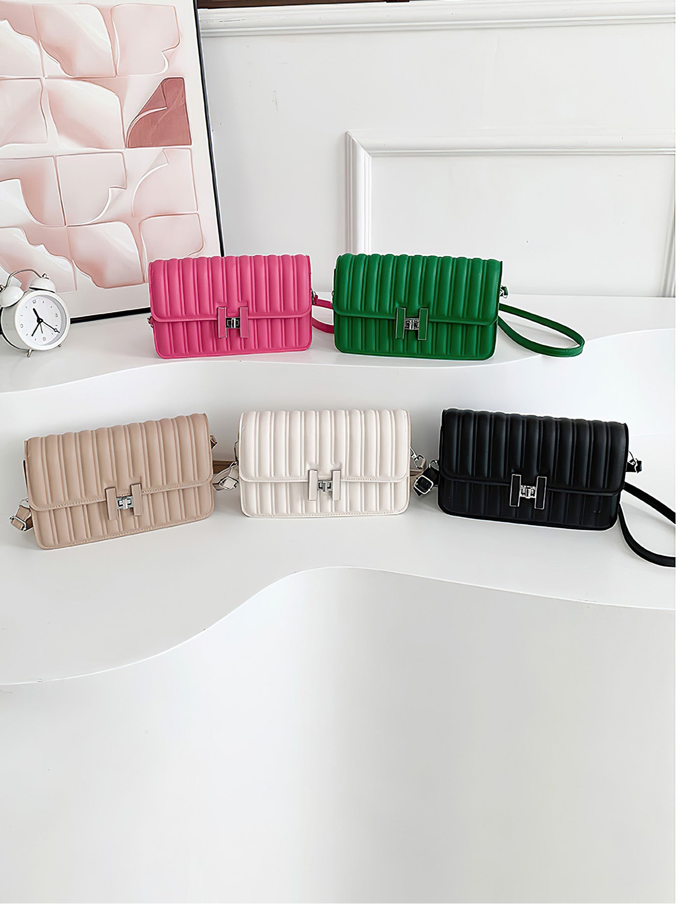 Pure-Color Street-Chic Crossbody Bag - 5 Colours