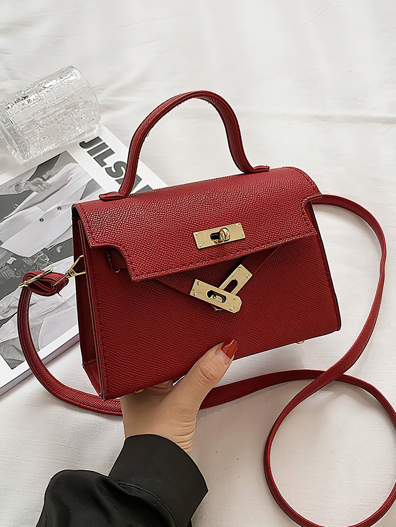 Stylish Lock Buckle Women's Bag - 5 Colours