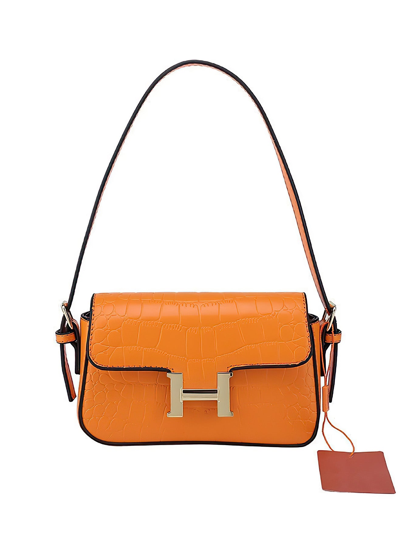 Elegant Ladies' Small Shoulder Bag – H Buckle Fashion Stone Texture Handbag - 9 Colors
