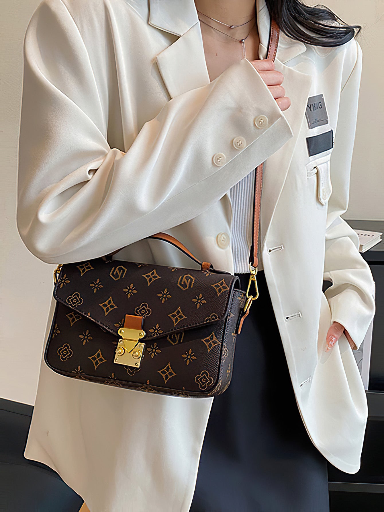 Floral Print Shoulder Bag - Versatile Crossbody Tote with Premium Finish - 3 Colours