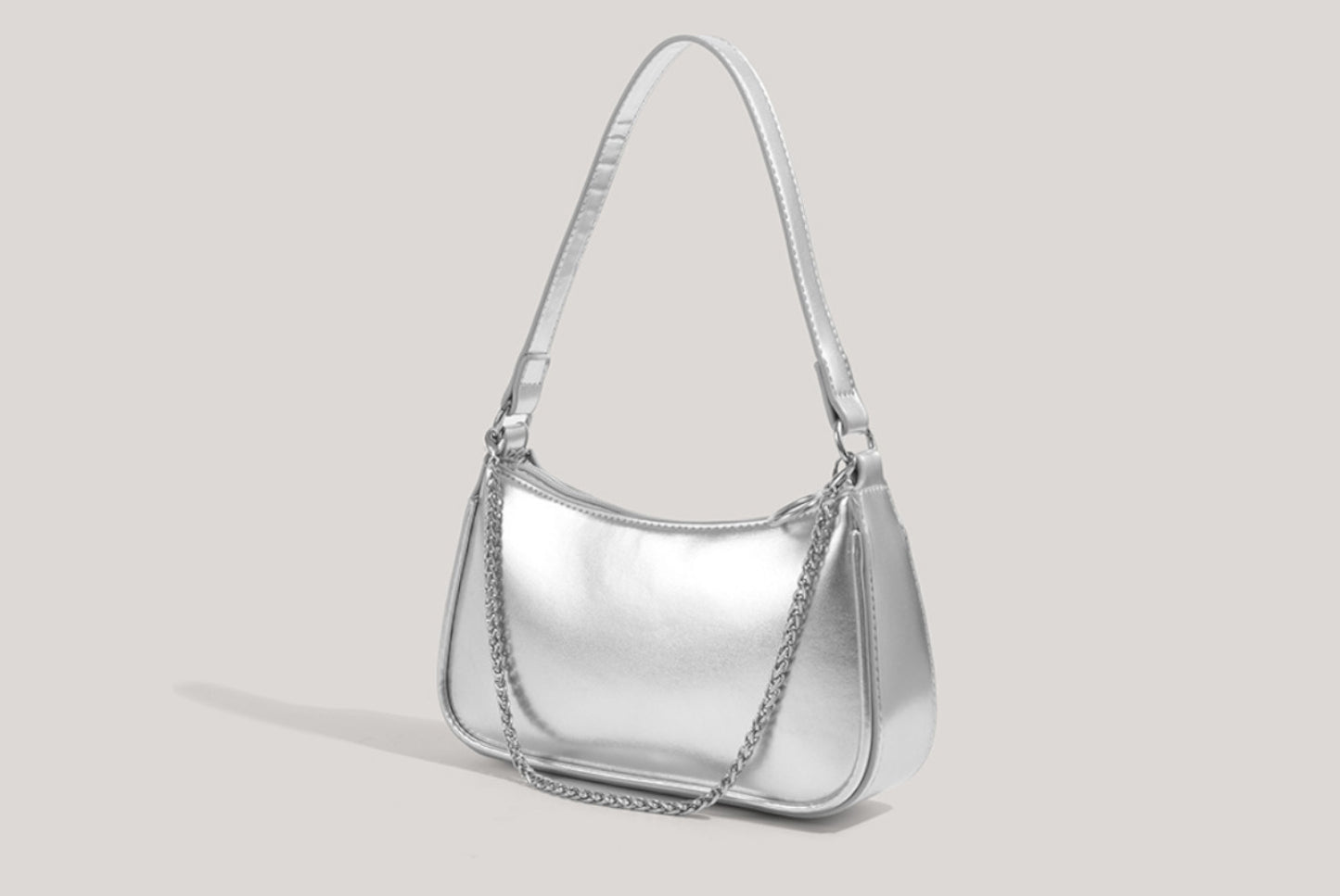**Silver Crescent Bag