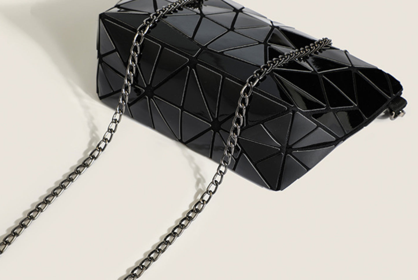 Diamond-patterned Luminous Laser Shoulder/Crossbody Bag