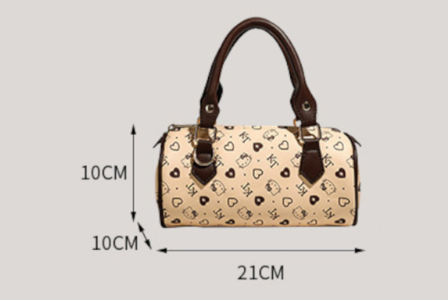 Crossbody Boston Bag - Beige