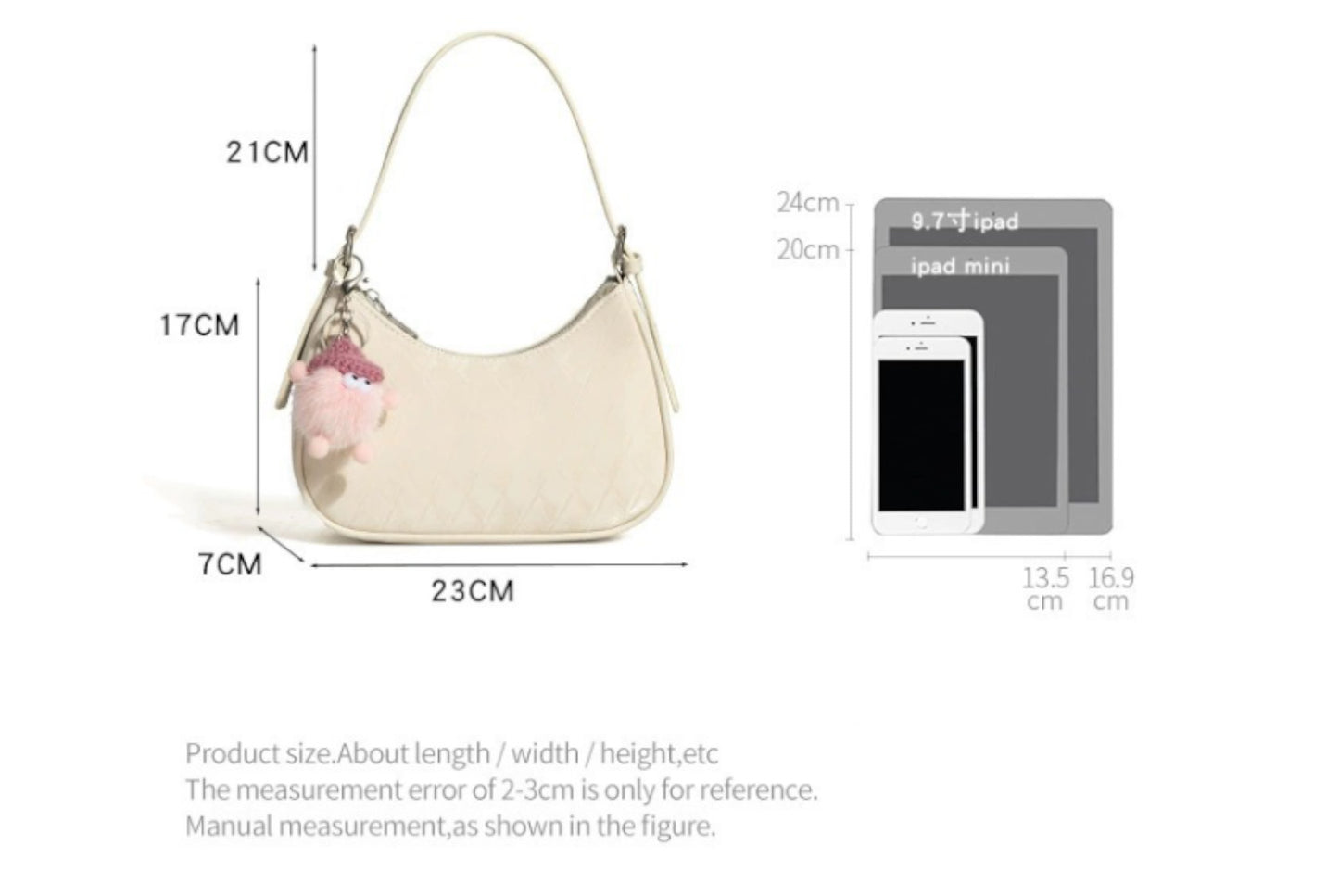 Versatile Crescent-Shaped Shoulder/Crossbody Bag for Women