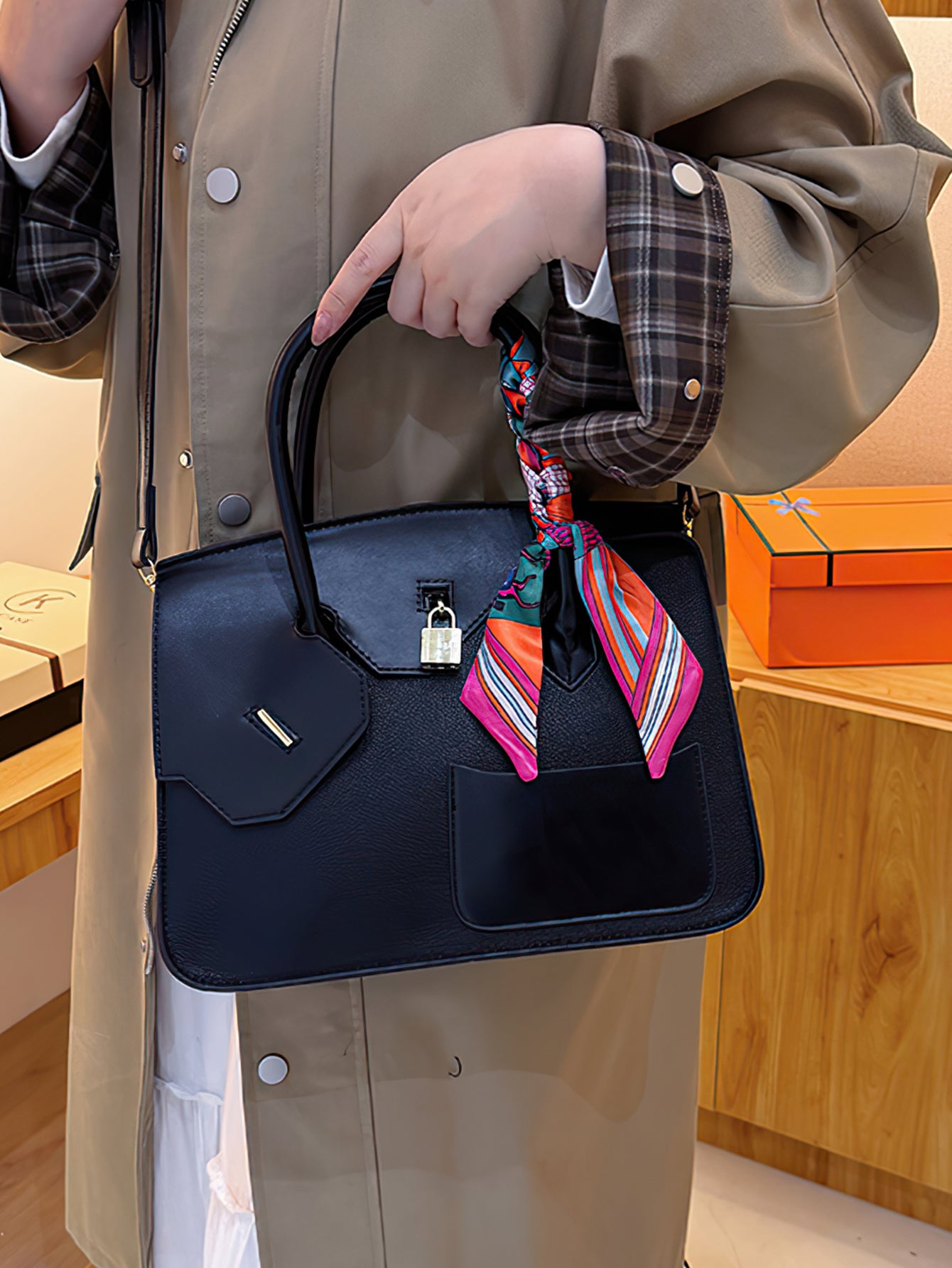 Luxury Croc-Embossed Tote: Spacious Kelly-Style Shoulder Bag with Detachable Strap - 9 Colours