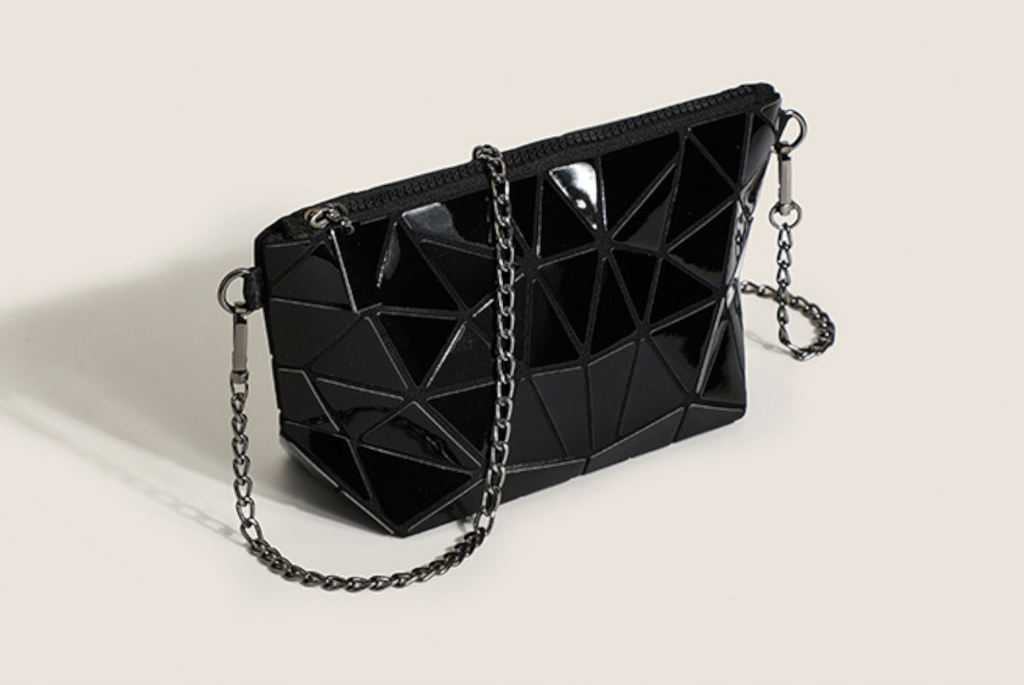Diamond-patterned Luminous Laser Shoulder/Crossbody Bag
