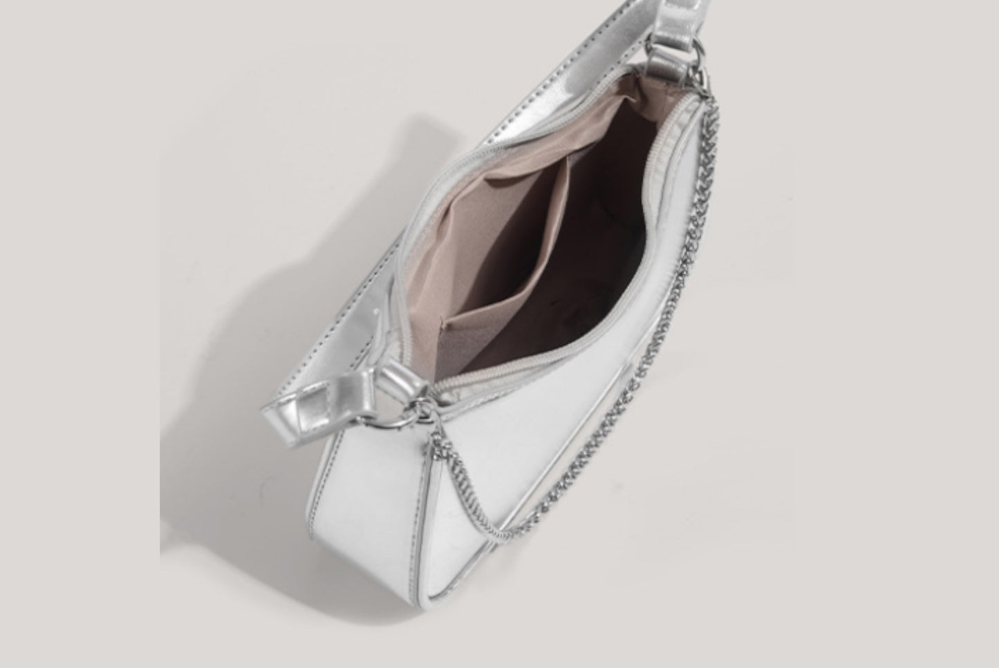 **Silver Crescent Bag