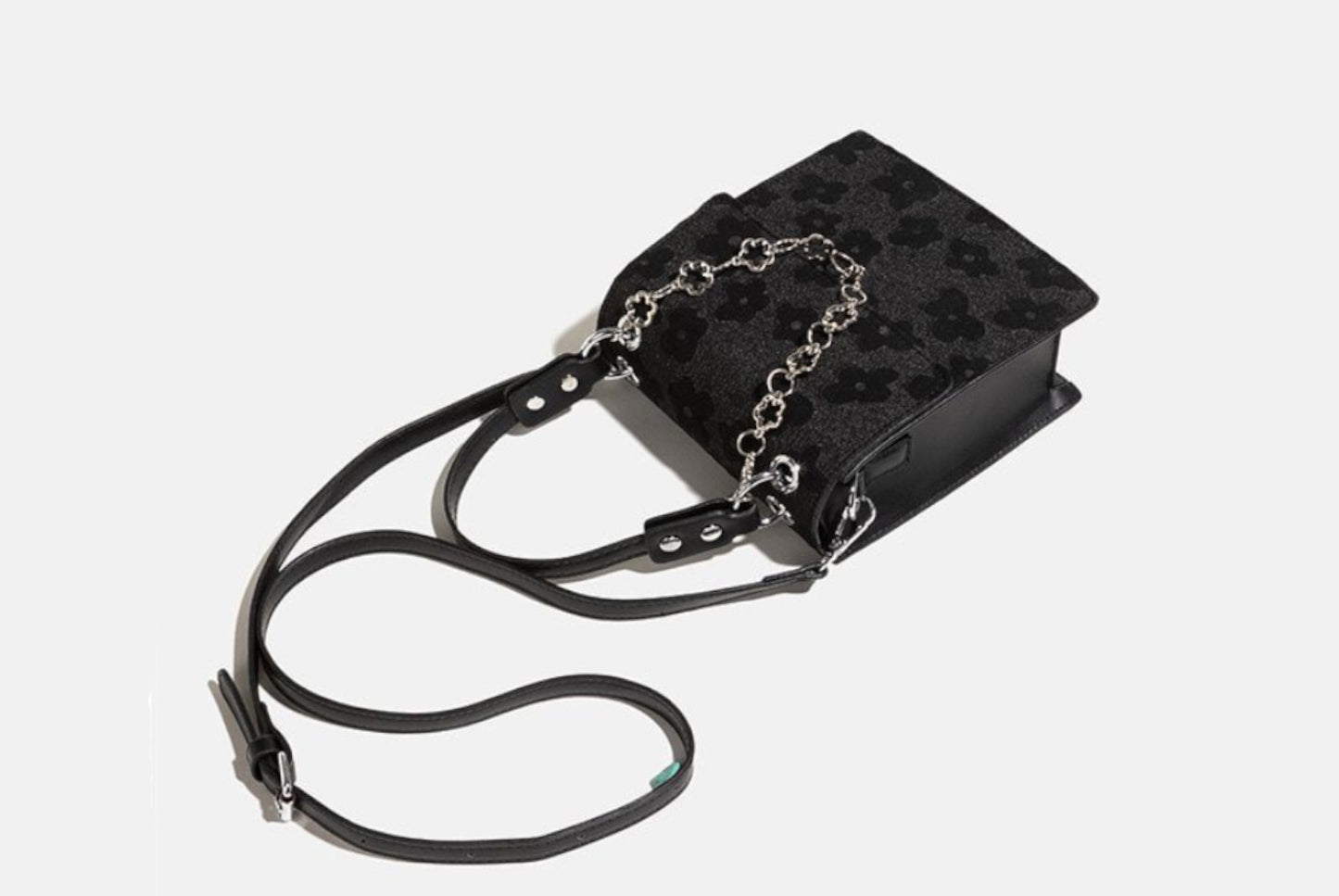 Stylish Black Small Square Shoulder/Crossbody Bag**
