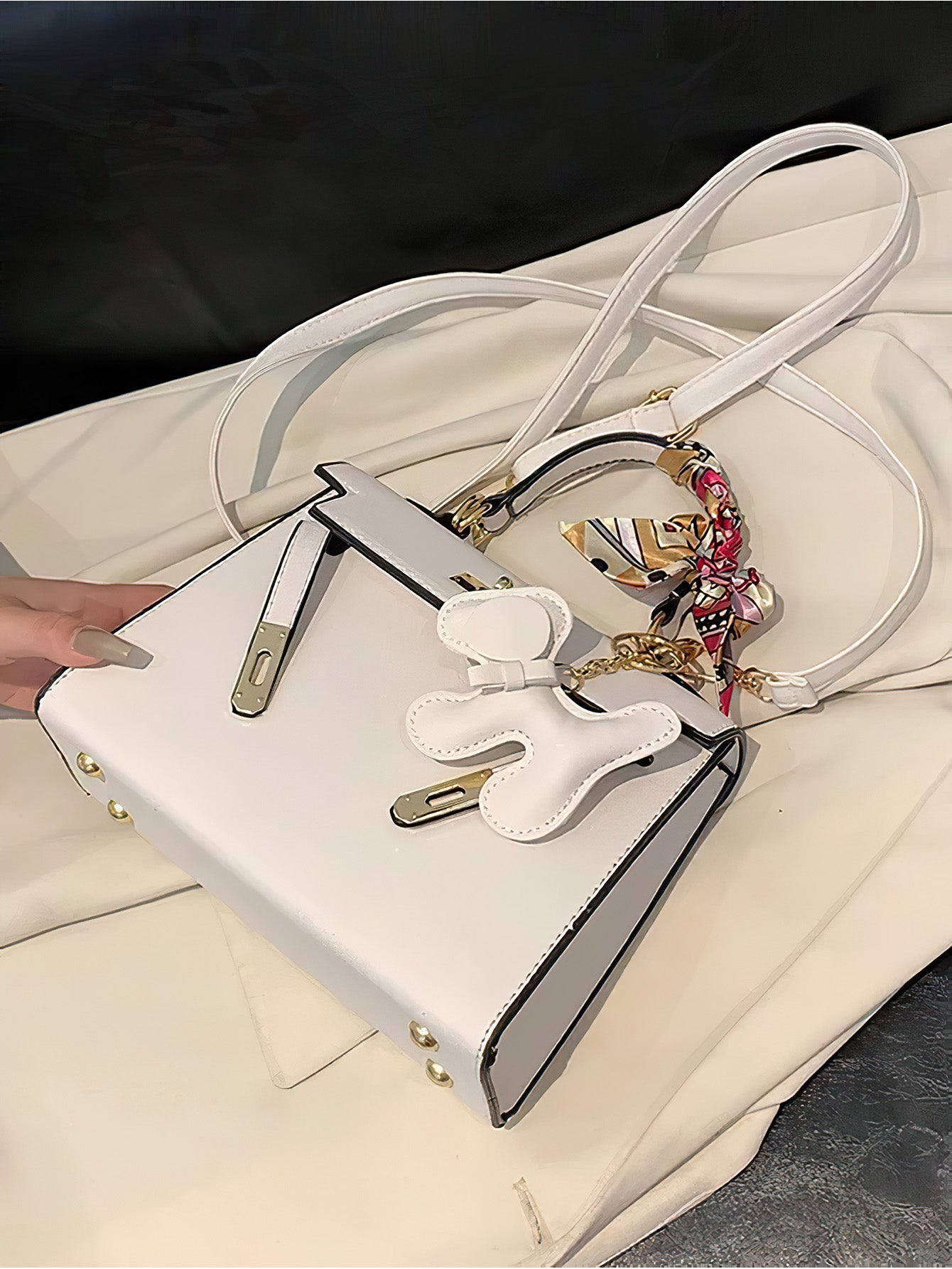 Timeless Kelly Bag: Chic Spacious PU Tote for Everyday Elegance - 12 Colours (Medium size)