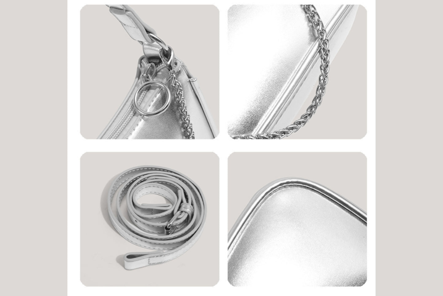 **Silver Crescent Bag