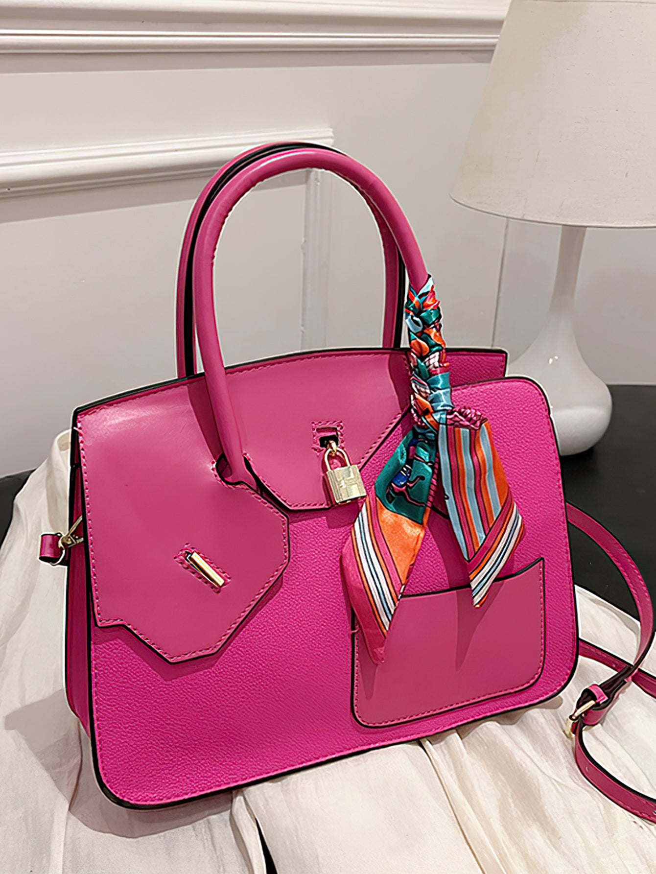 Luxury Croc-Embossed Tote: Spacious Kelly-Style Shoulder Bag with Detachable Strap - 9 Colours