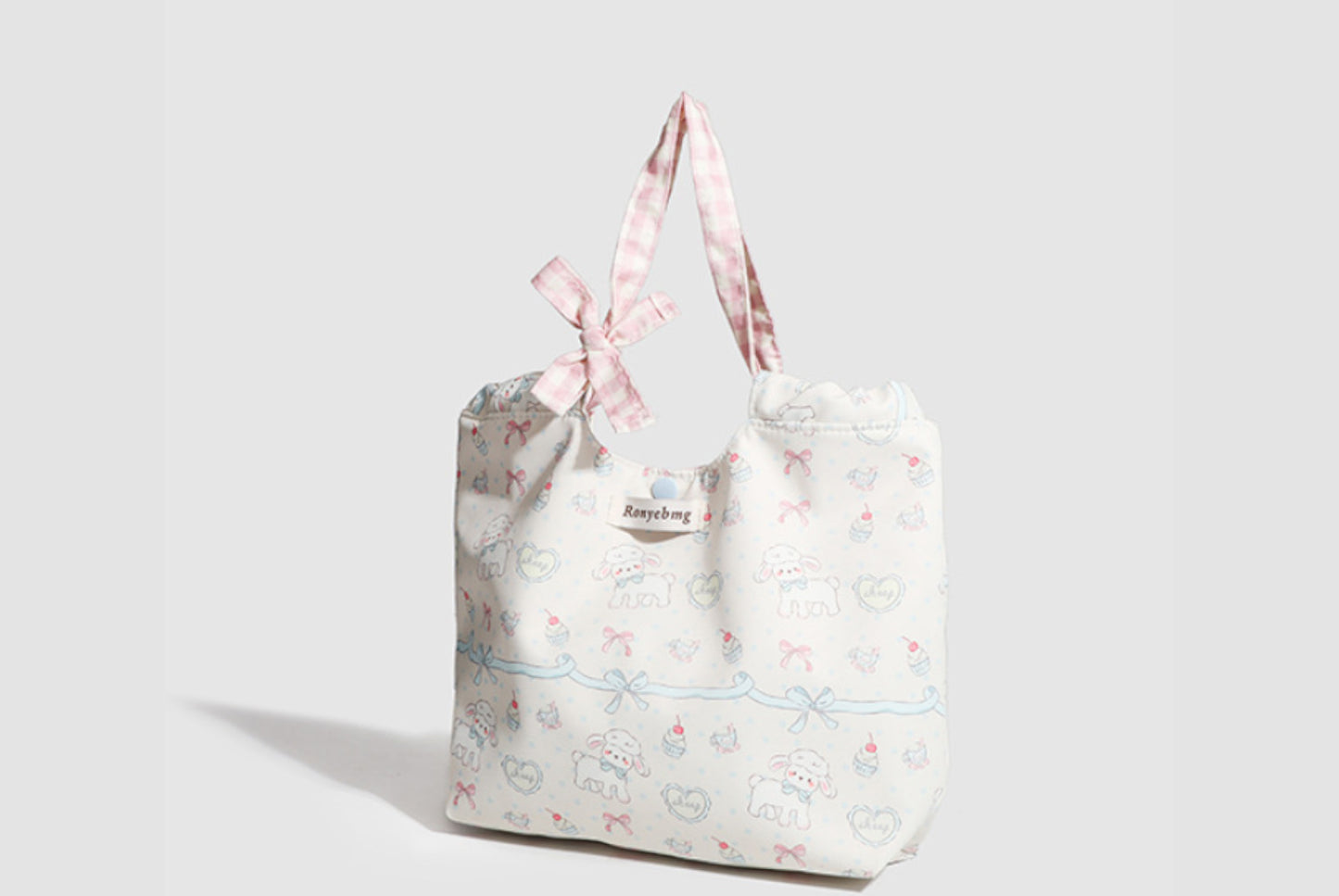 Cute Floral Canvas Lunch Bag for Women