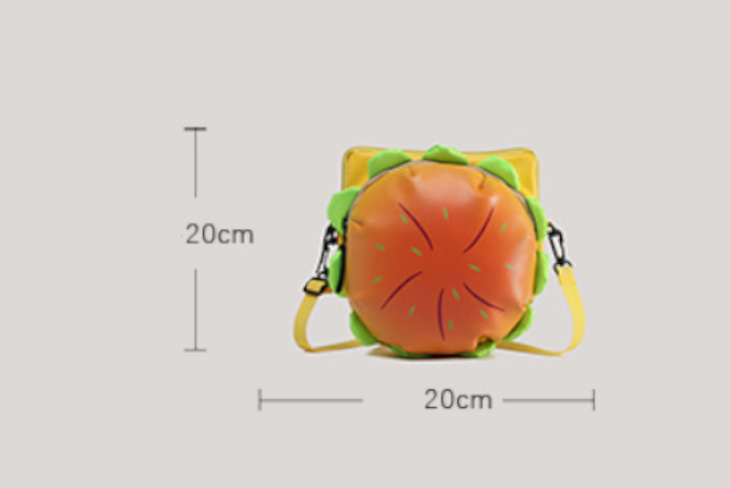 Japanese Cartoon Cheese Hamburger Crossbody Bag