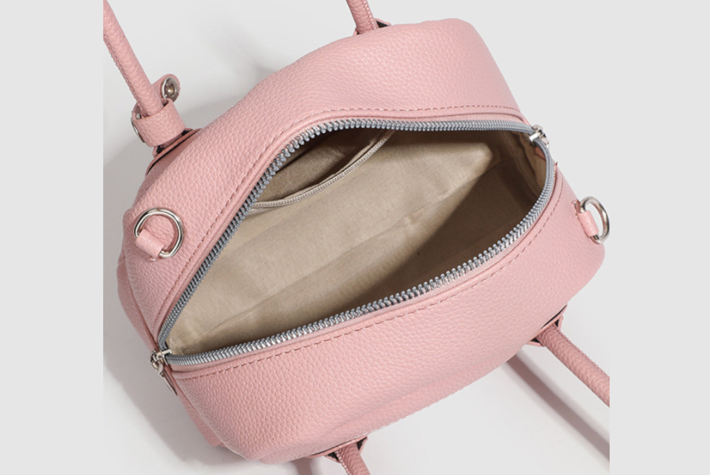 **Stylish Sakura Pink Small Square Crossbody Commuter Bag**