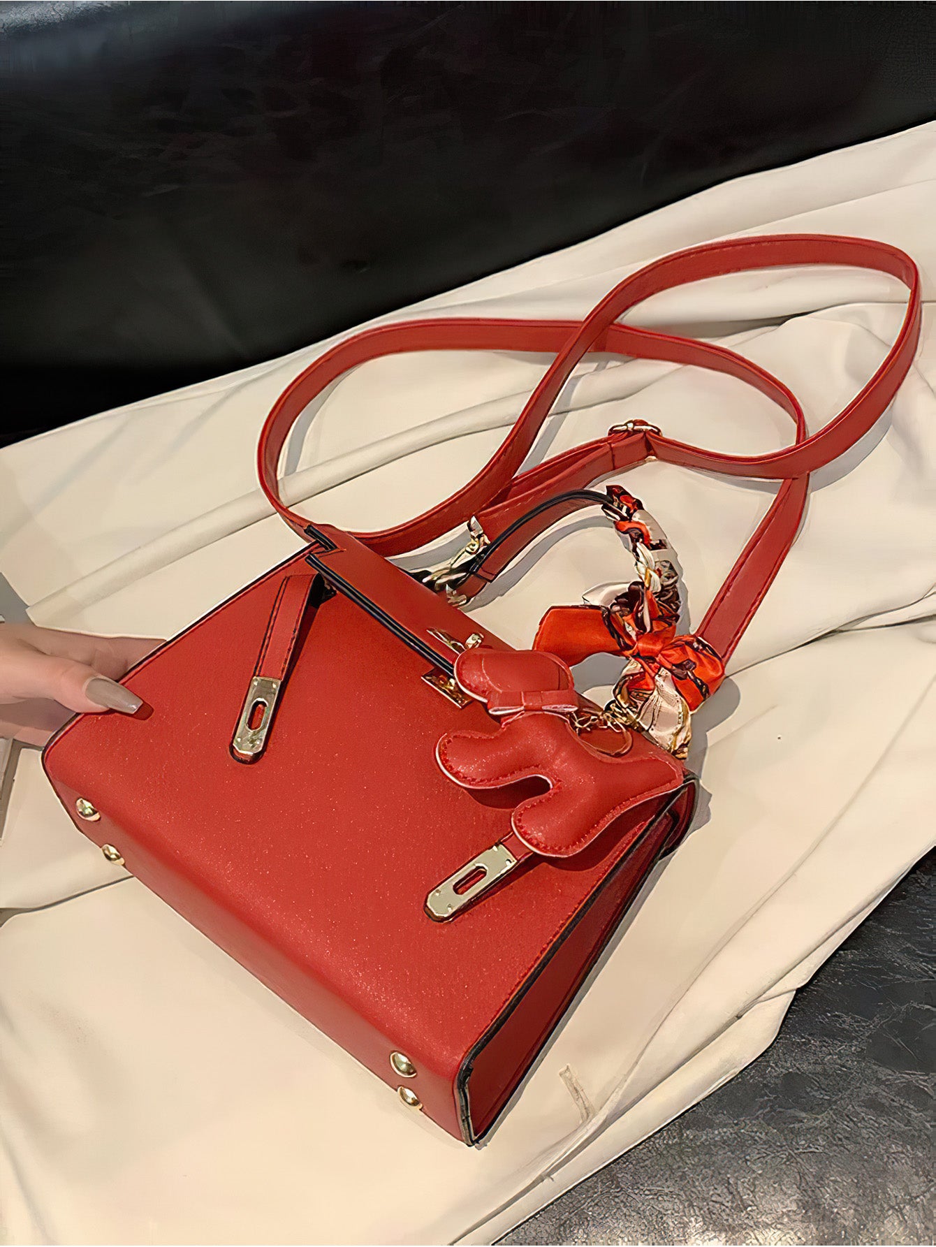 Timeless Kelly Bag: Chic Spacious PU Tote for Everyday Elegance - 12 Colours (Medium size)