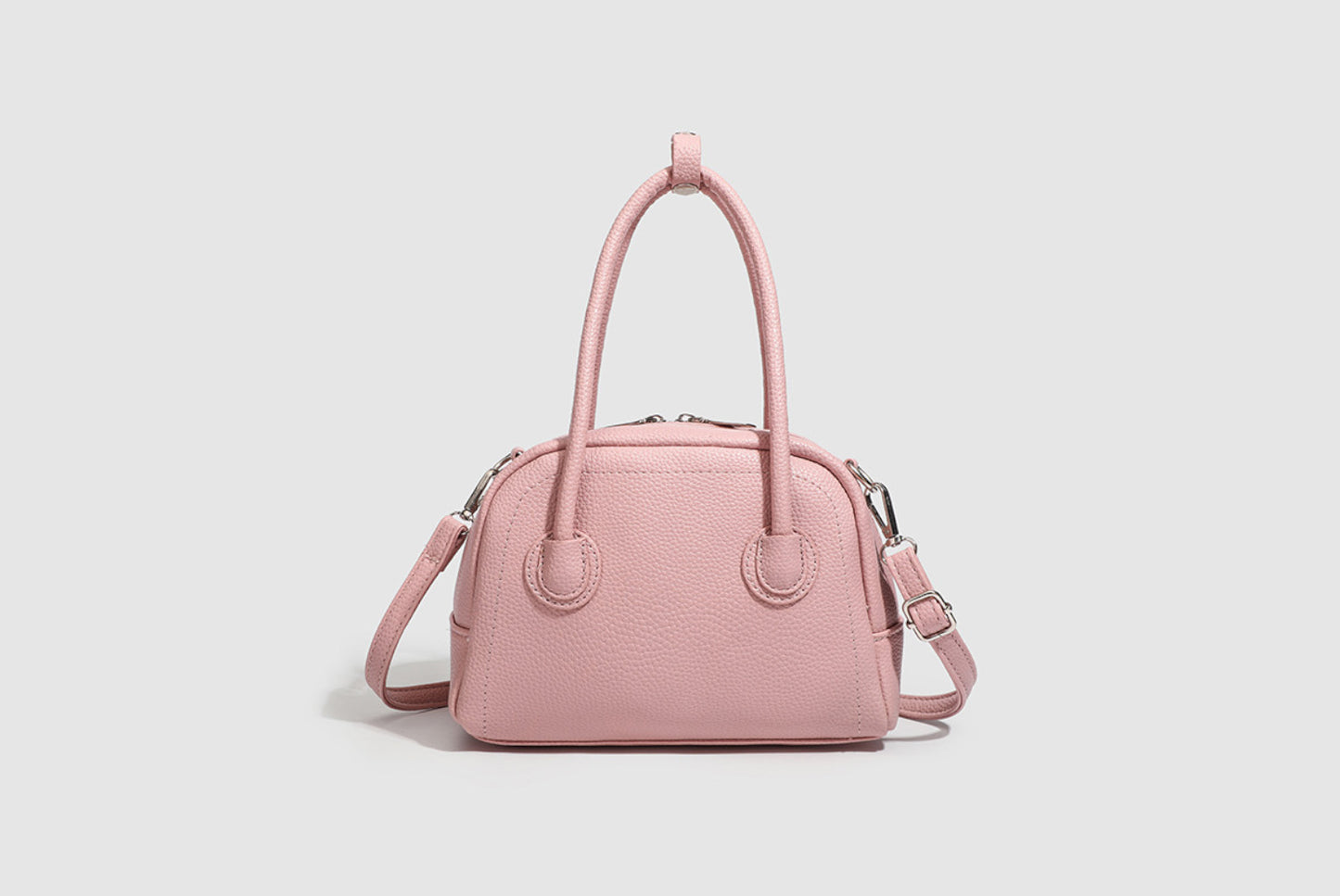 **Stylish Sakura Pink Small Square Crossbody Commuter Bag**