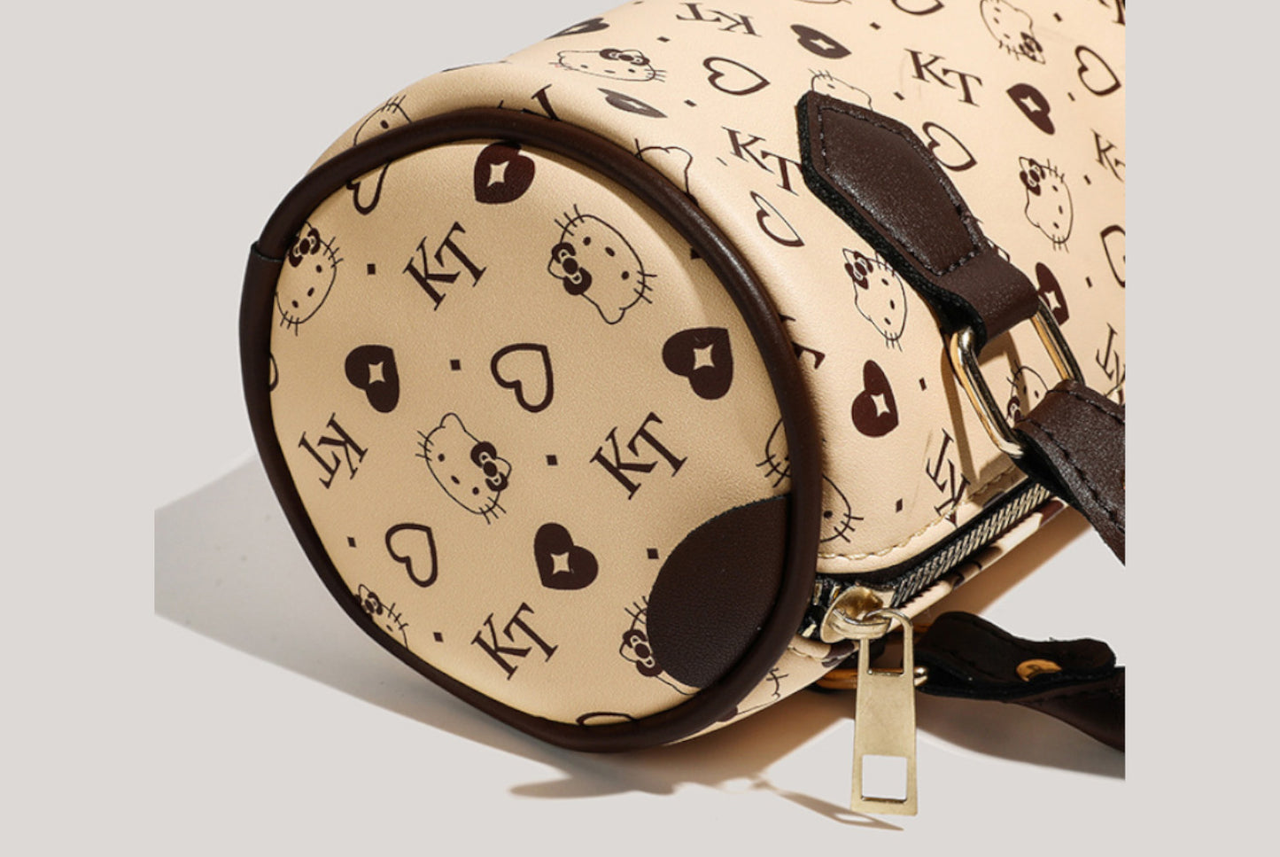 Crossbody Boston Bag - Beige