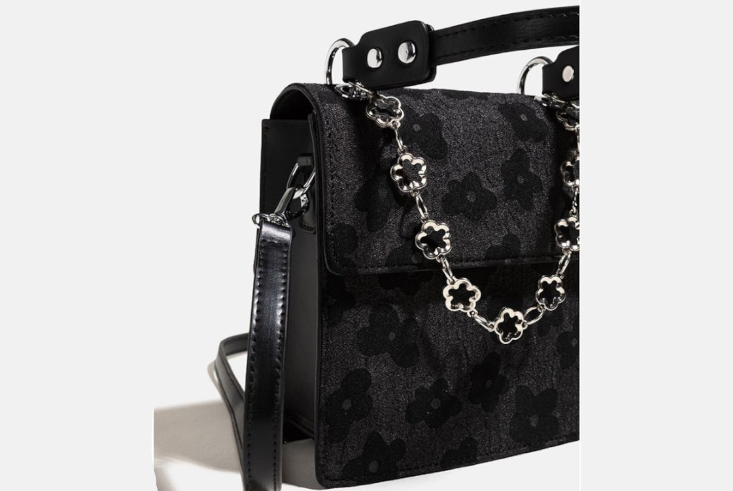 Stylish Black Small Square Shoulder/Crossbody Bag**