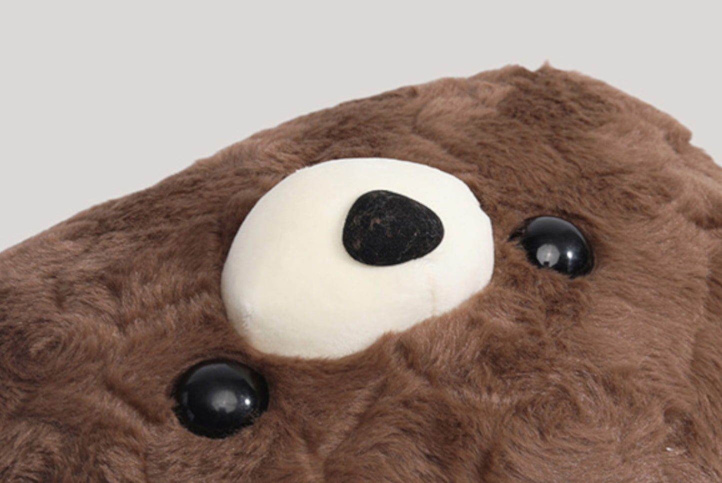 Heart-Shaped Brown Bear Plush Backpack**