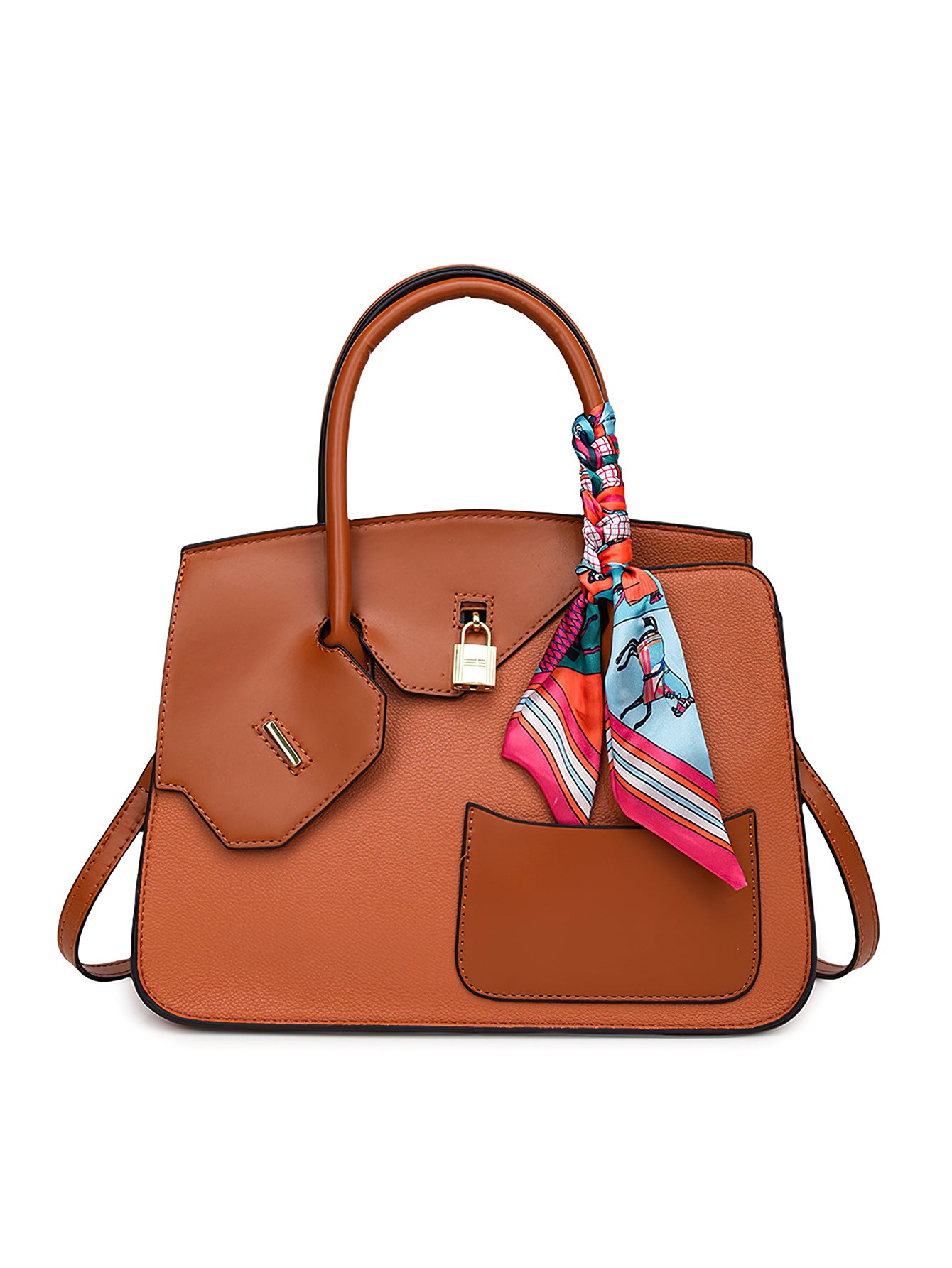 Luxury Croc-Embossed Tote: Spacious Kelly-Style Shoulder Bag with Detachable Strap - 9 Colours