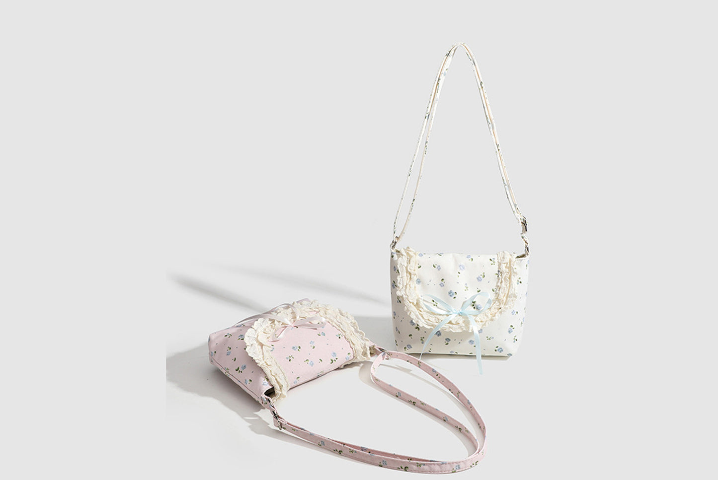 Fresh and elegant floral crossbody bag