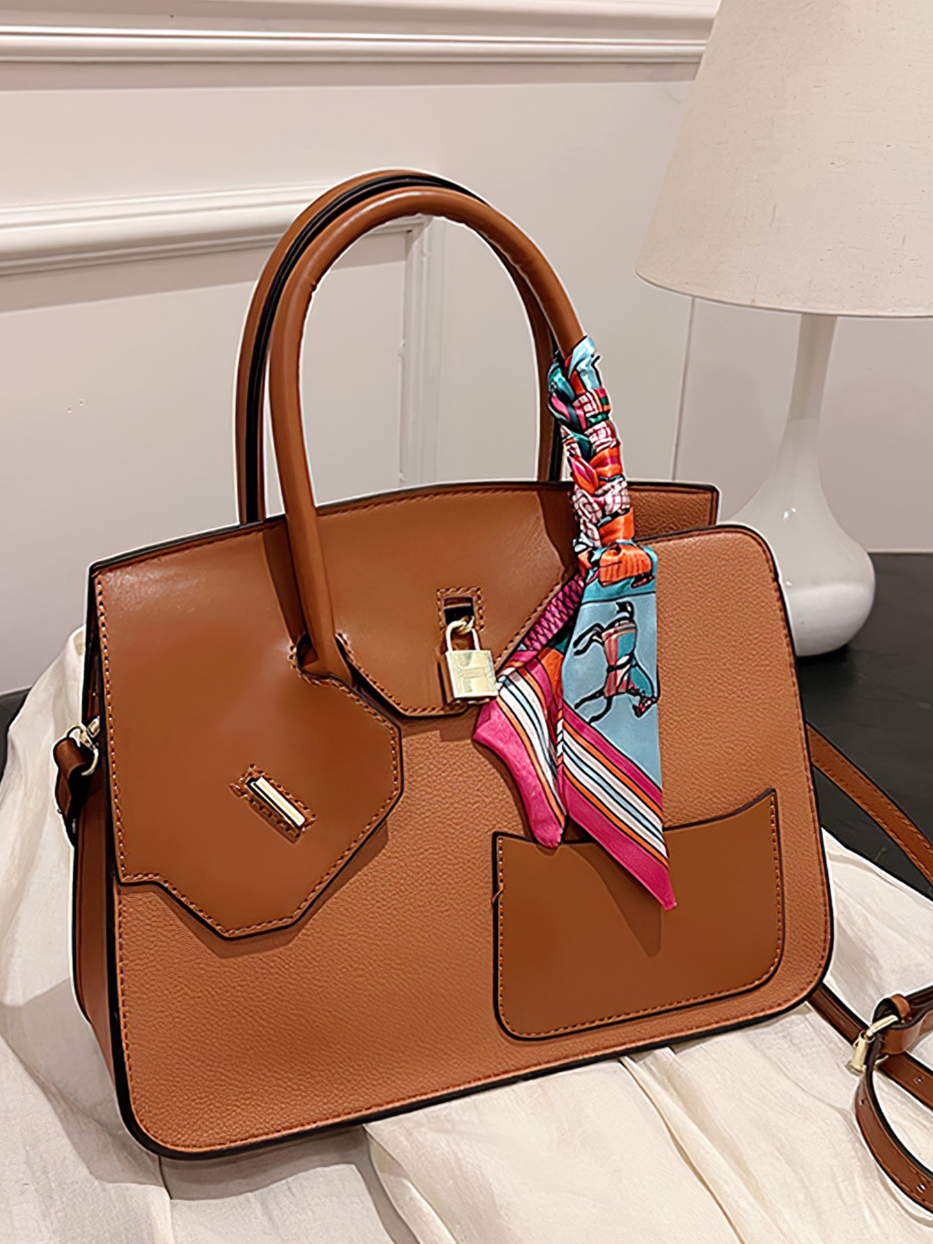 Luxury Croc-Embossed Tote: Spacious Kelly-Style Shoulder Bag with Detachable Strap - 9 Colours