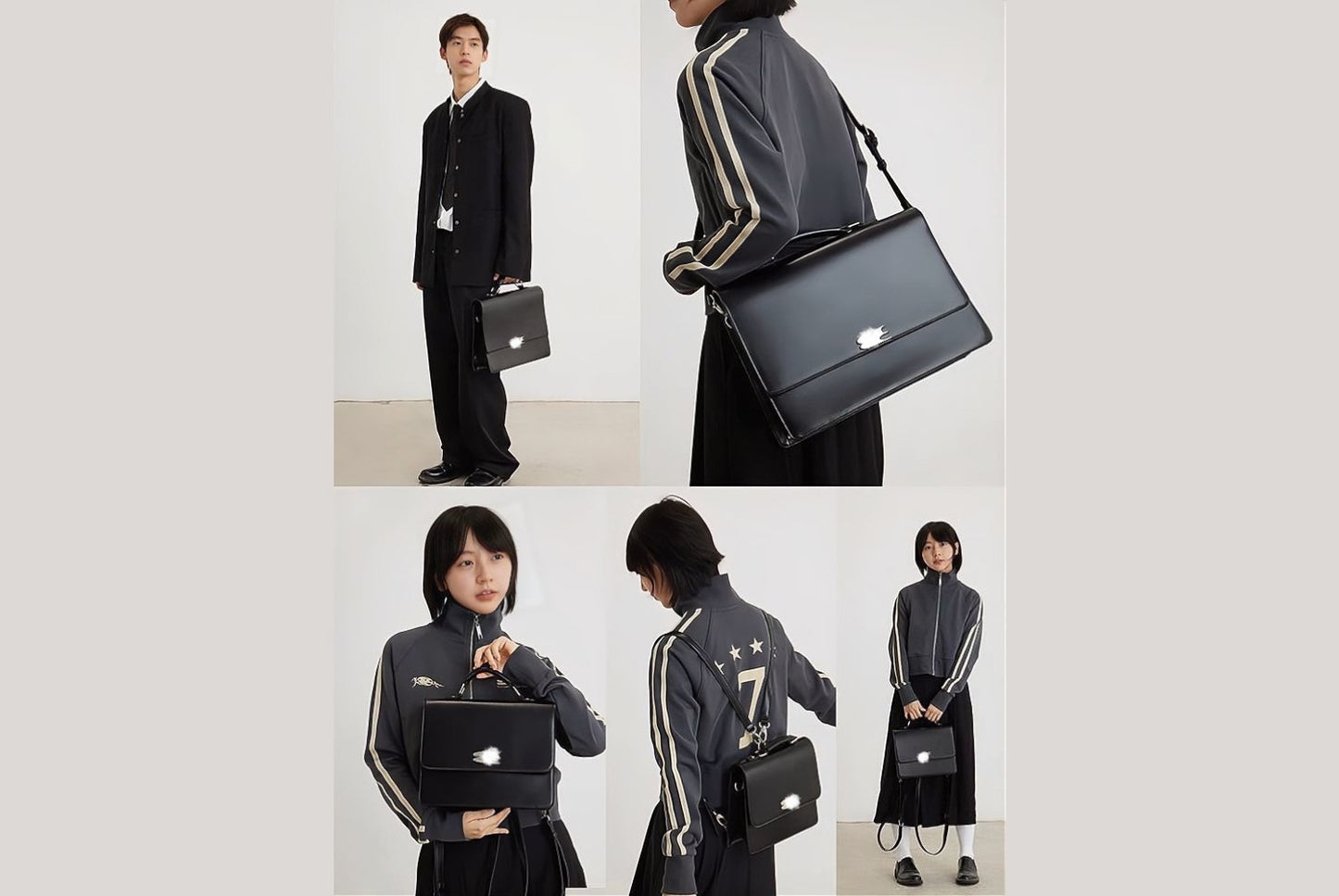 Black Small Multifunctional Briefcase