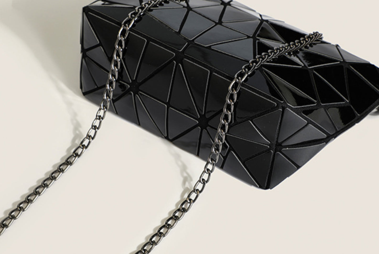 Diamond-patterned Luminous Laser Shoulder/Crossbody Bag