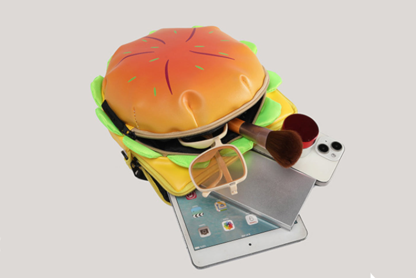 Japanese Cartoon Cheese Hamburger Crossbody Bag
