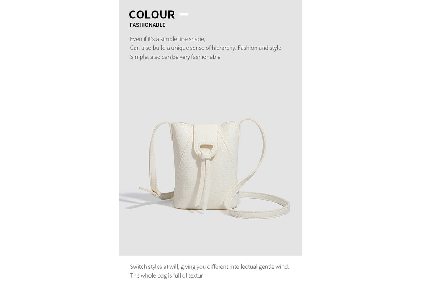 Stylish and versatile shoulder and crossbody bucket bag