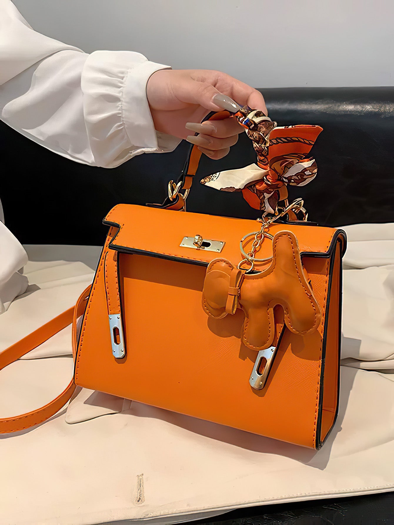 Timeless Kelly Bag: Chic Spacious PU Tote for Everyday Elegance - 12 Colours (Medium size)