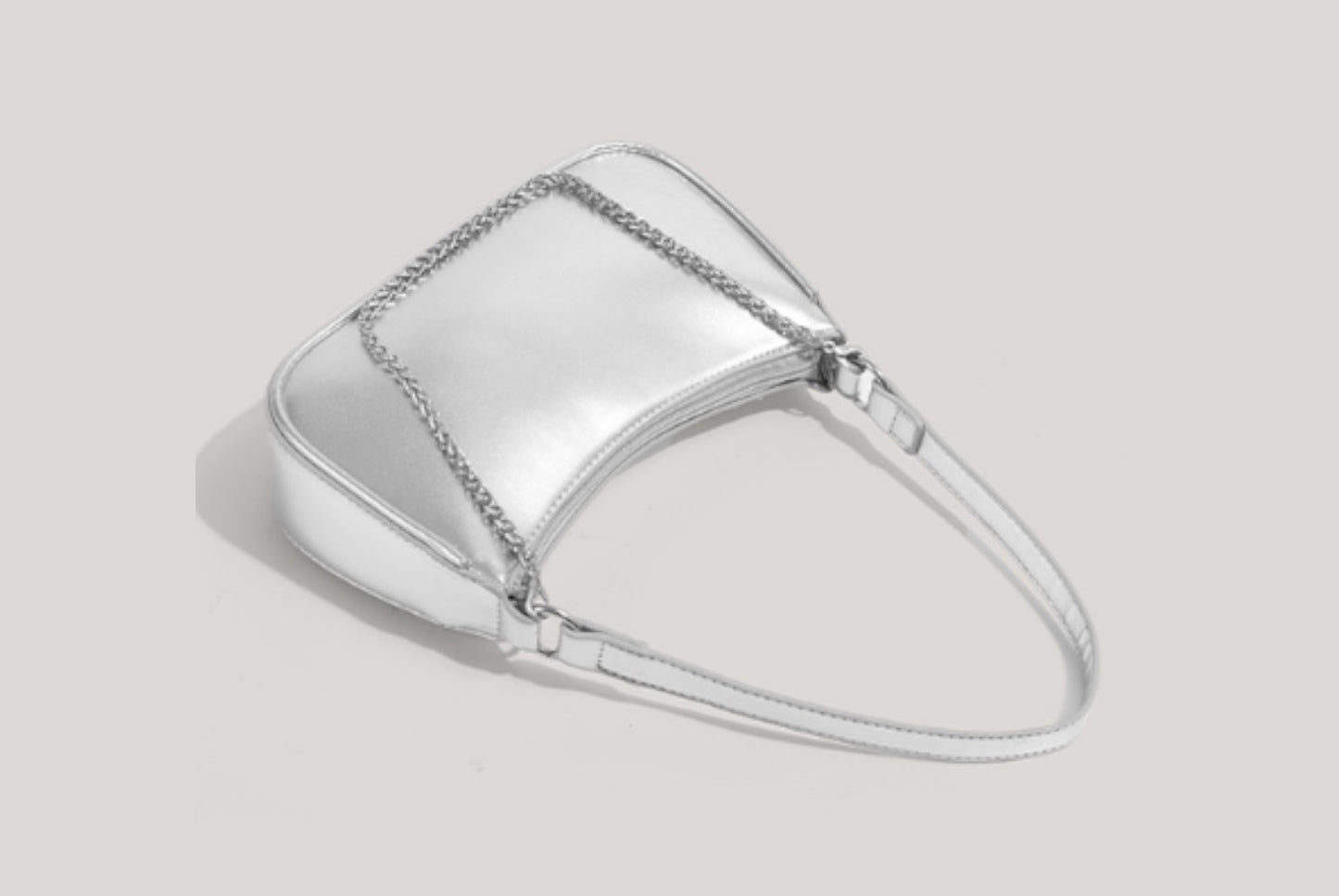 **Silver Crescent Bag