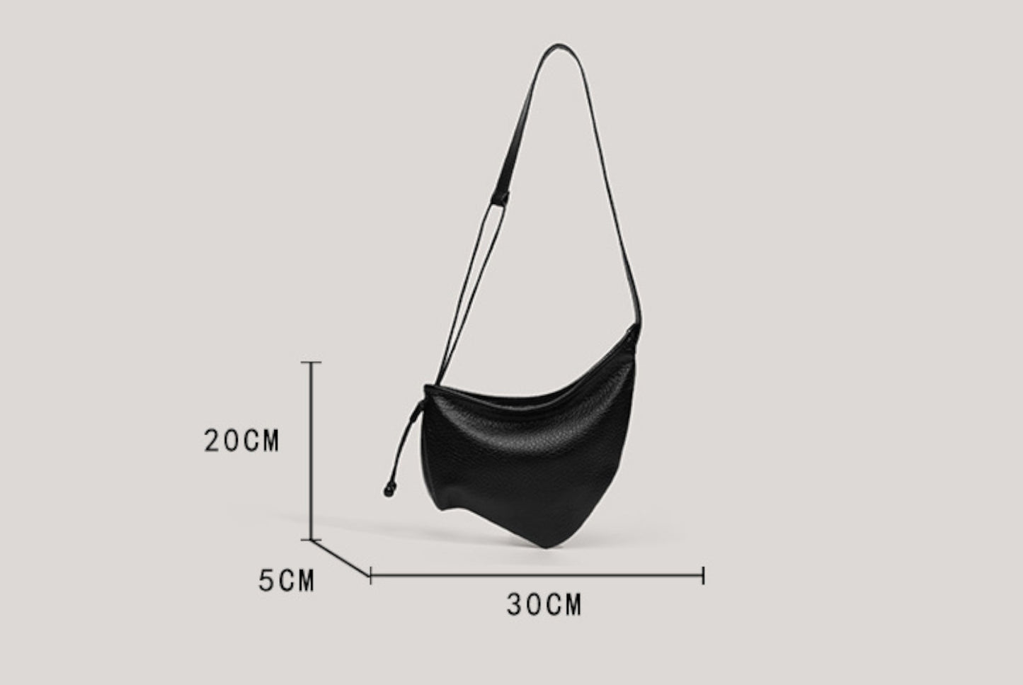 Stylish Crossbody Shoulder Bag (Black)**