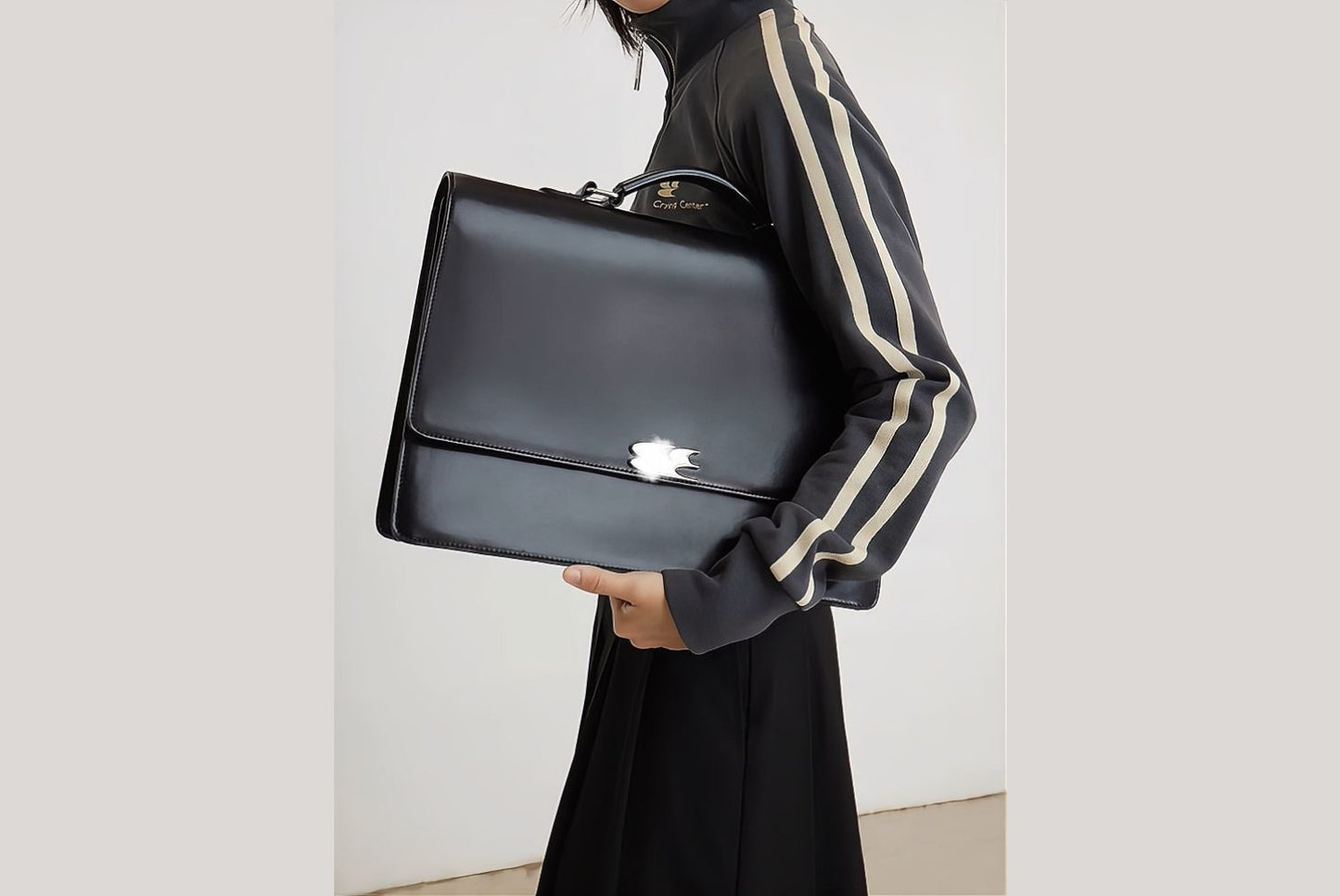 Black Small Multifunctional Briefcase