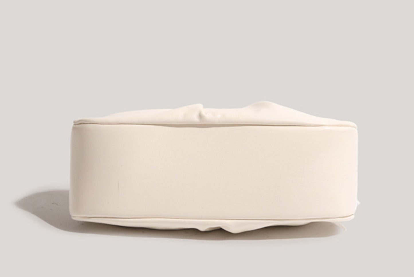 White Pleated Cloud Underarm Bag