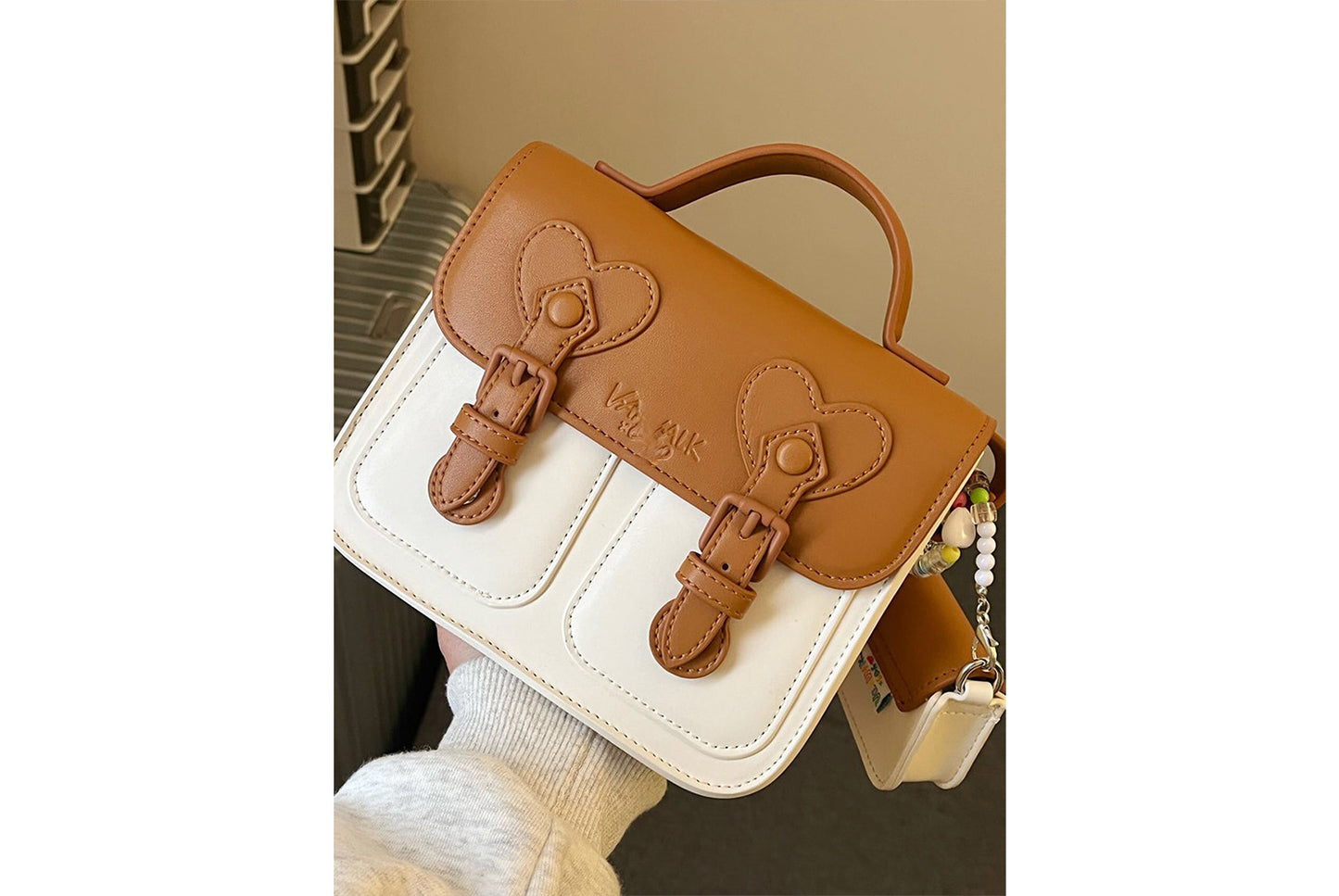 Cute Contrast Cream Cambridge Bag