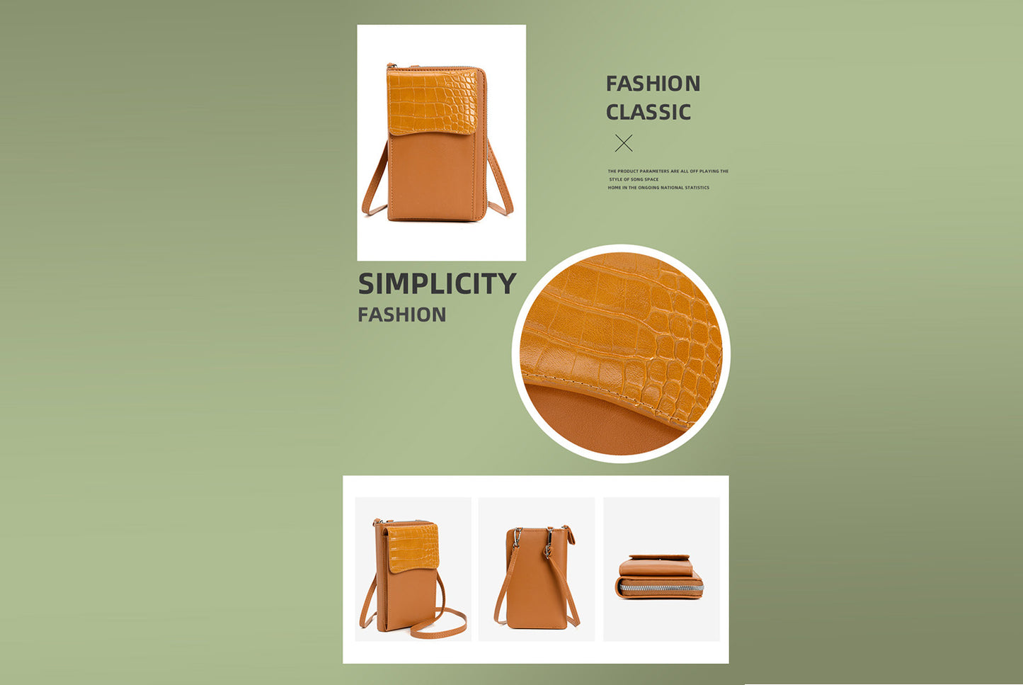 Stylish soft leather phone bag