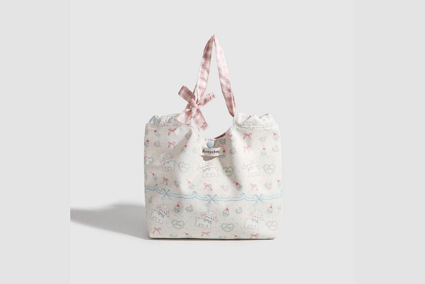 Cute Floral Canvas Lunch Bag for Women