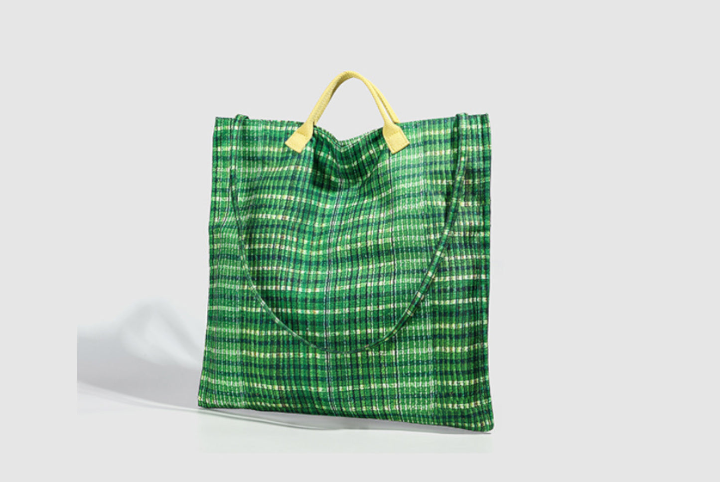 **Colorful Striped Commuter Tote Canvas Bag**