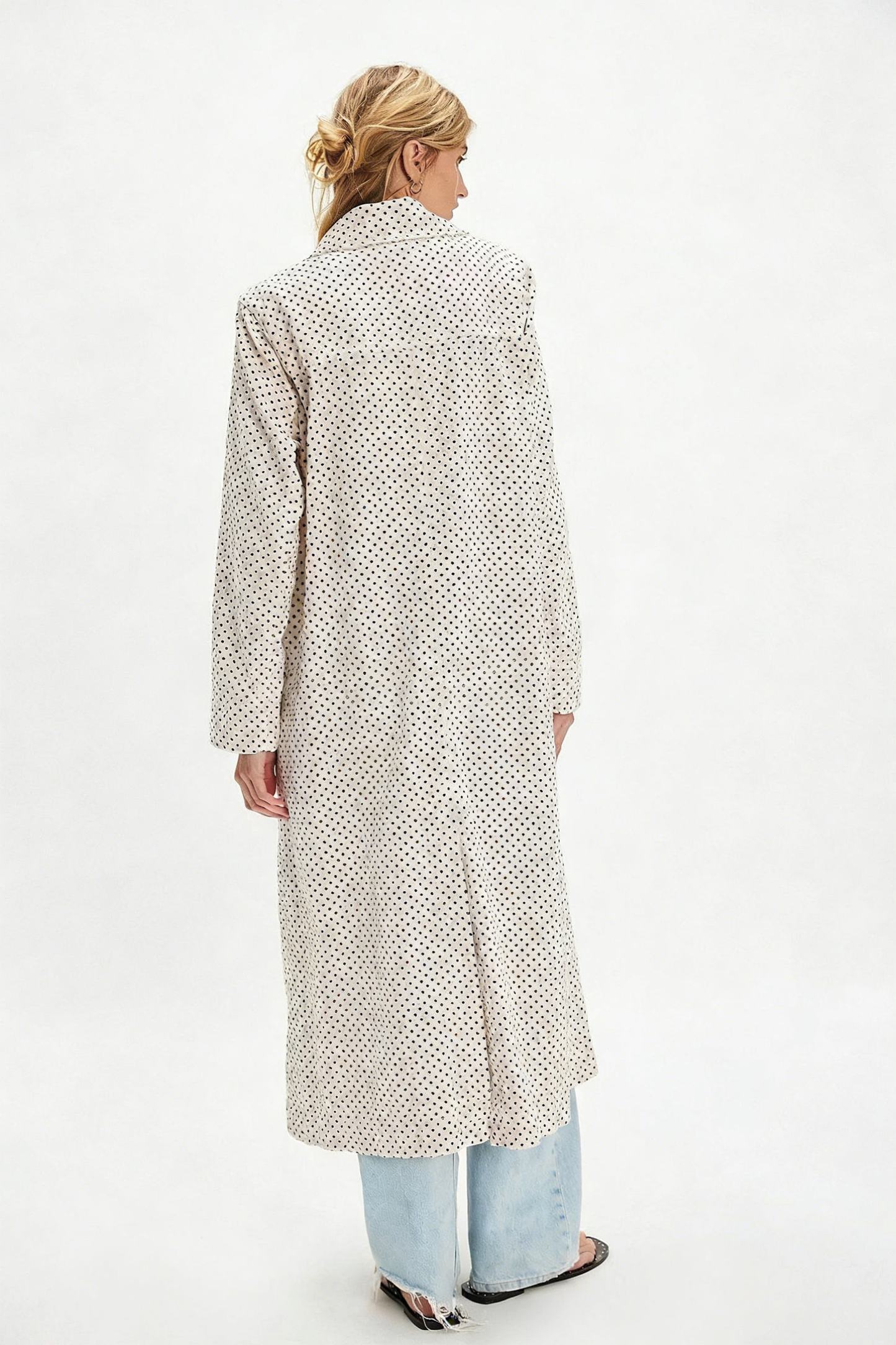 Printed Shirt Dress with Long Sleeves