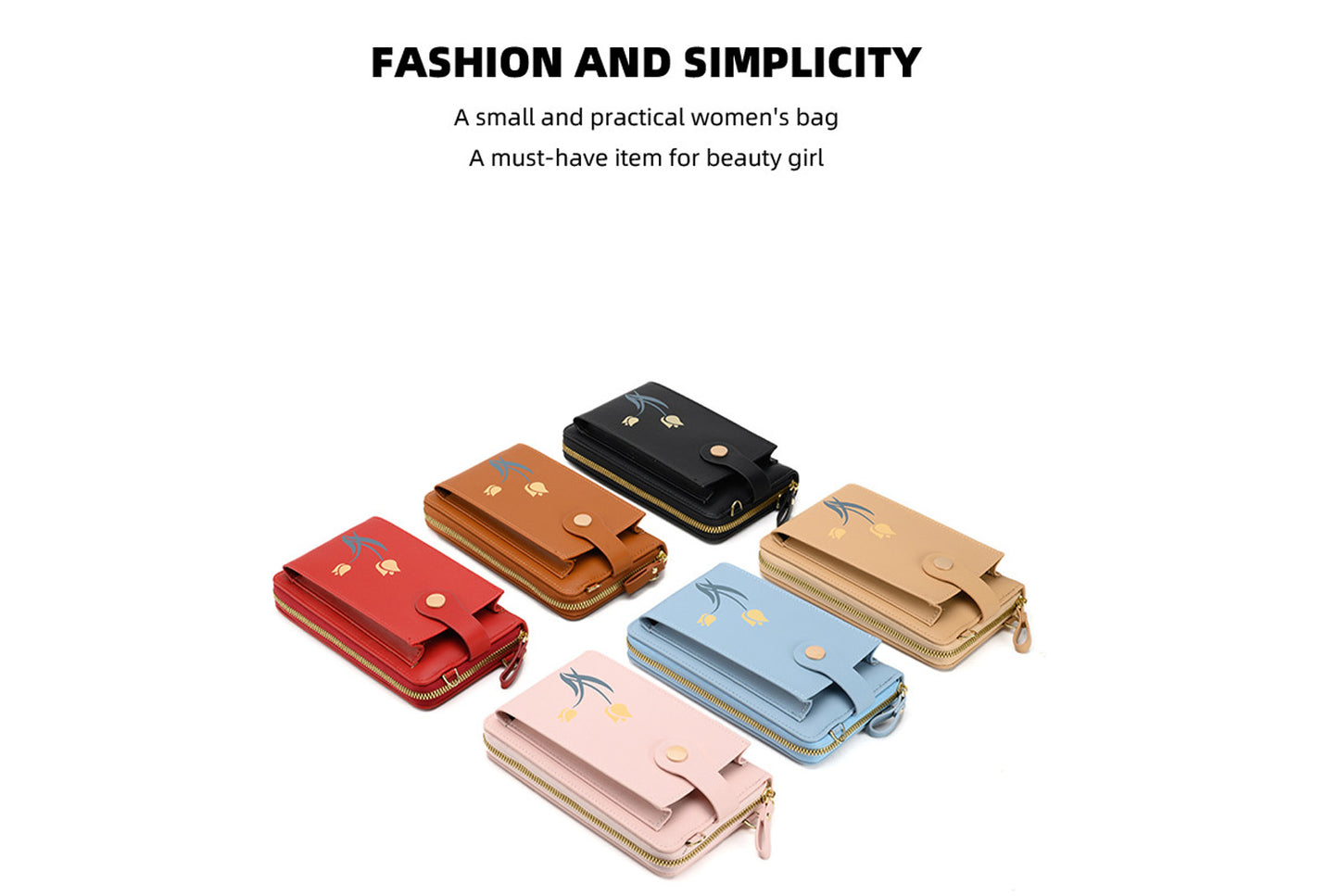 Flower Mini Vertical Phone Bag
