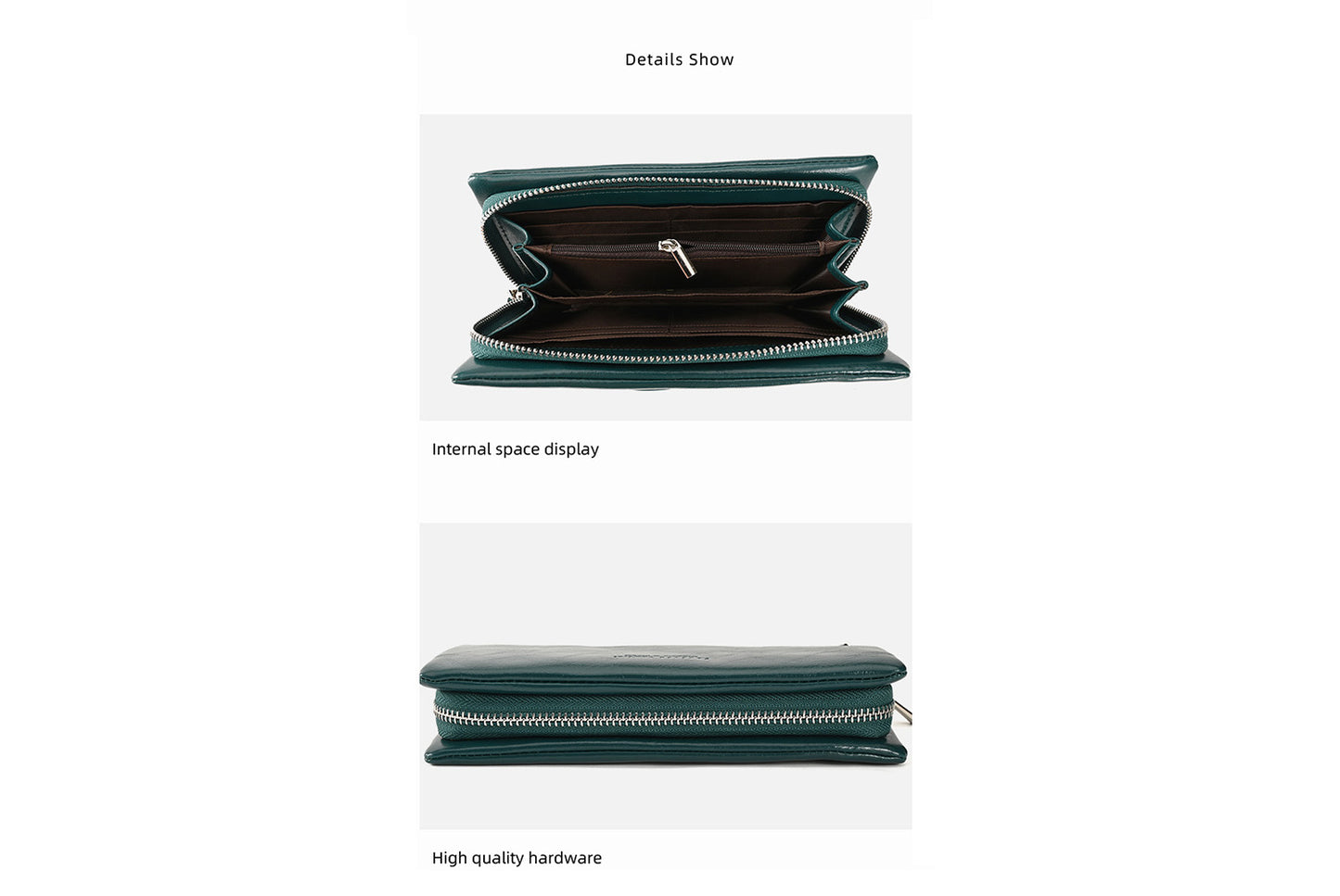 Women's Long Wallet with Stylish Zipper
