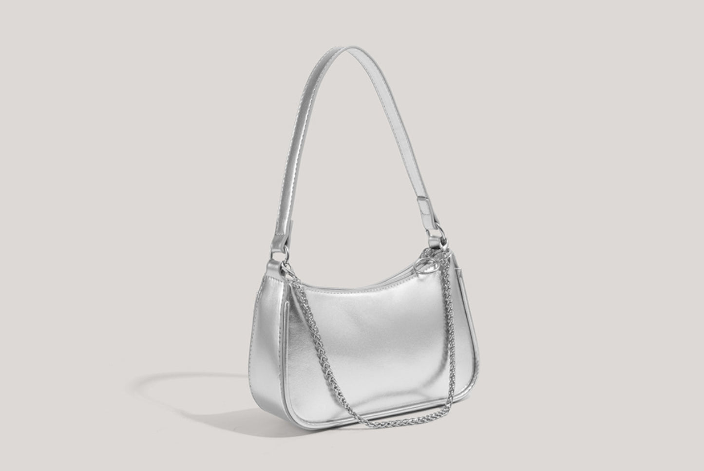 **Silver Crescent Bag