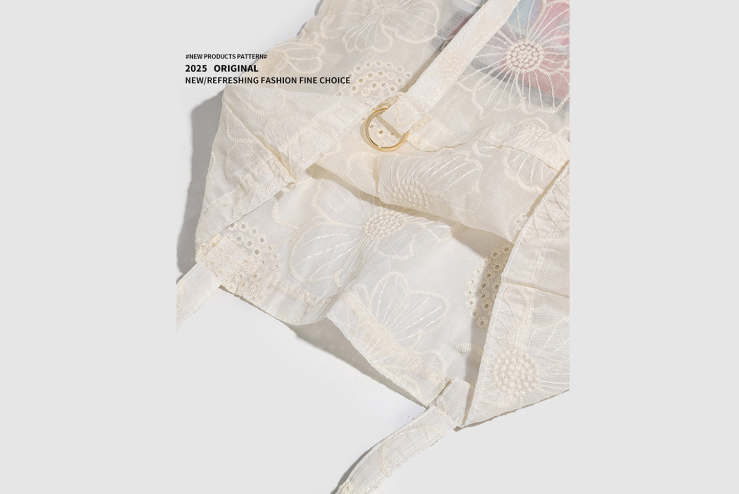 Hollow Embroidered Shoulder Bag