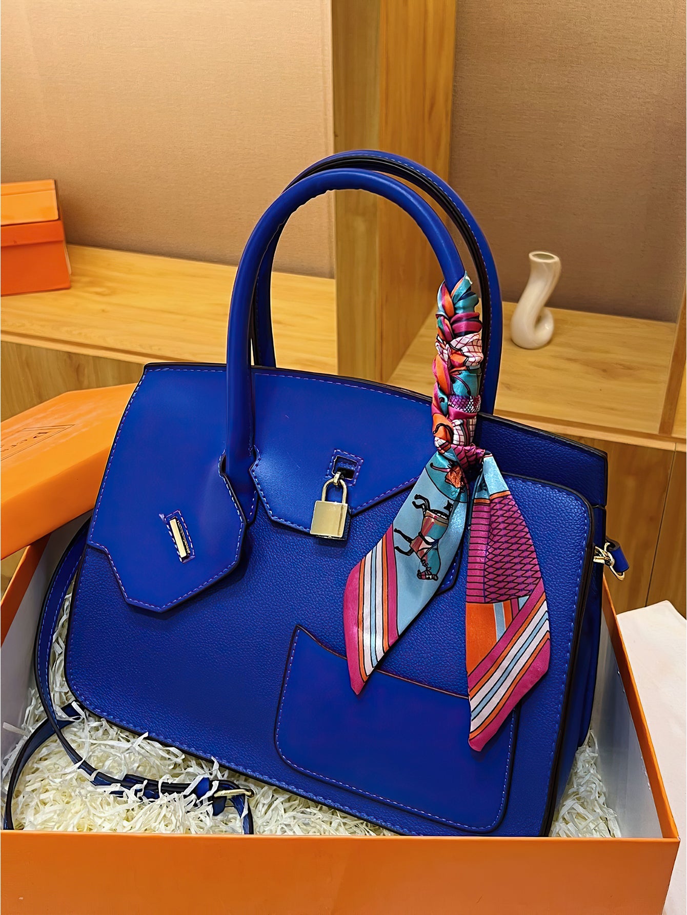 Luxury Croc-Embossed Tote: Spacious Kelly-Style Shoulder Bag with Detachable Strap - 9 Colours
