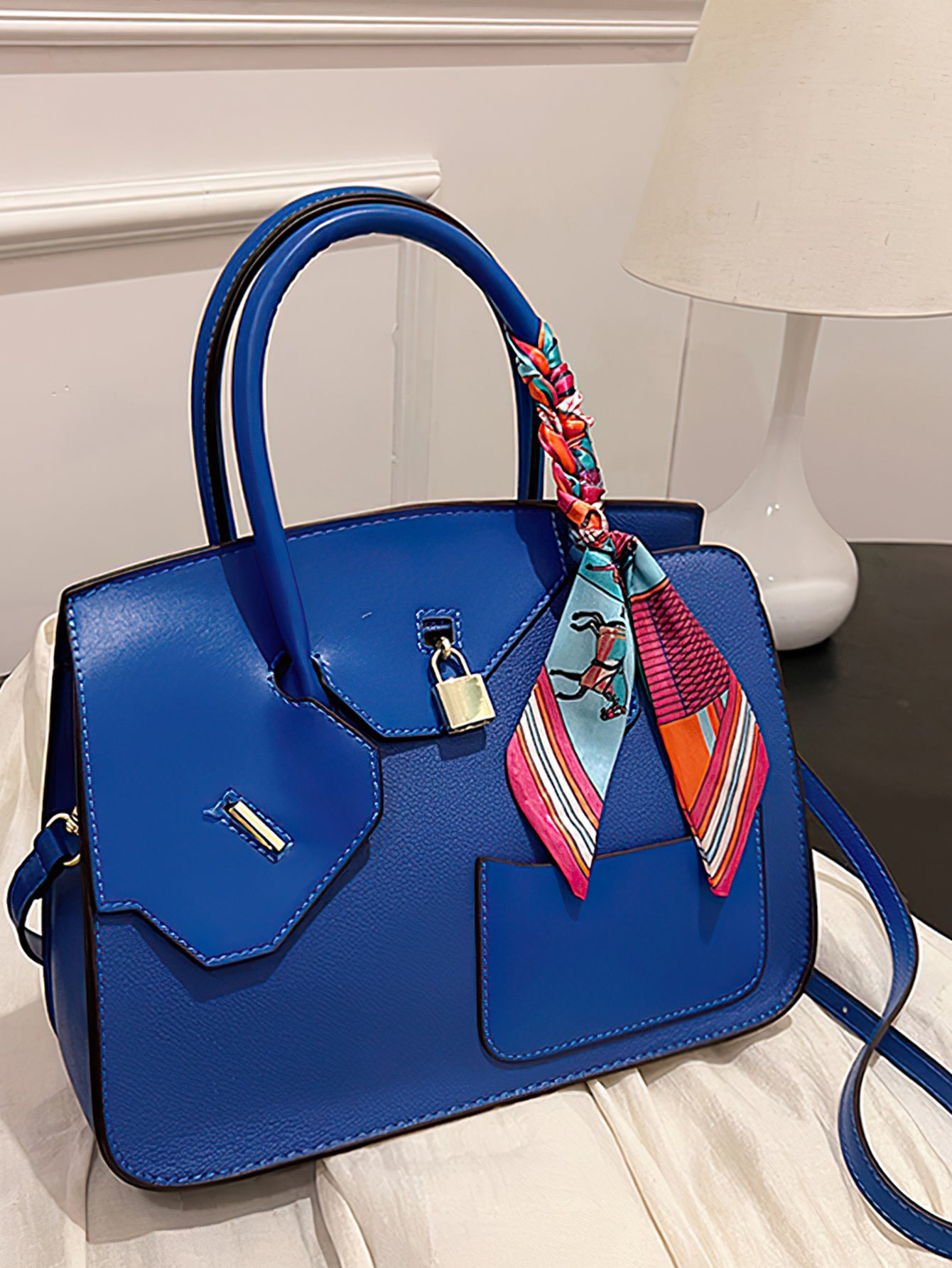Luxury Croc-Embossed Tote: Spacious Kelly-Style Shoulder Bag with Detachable Strap - 9 Colours